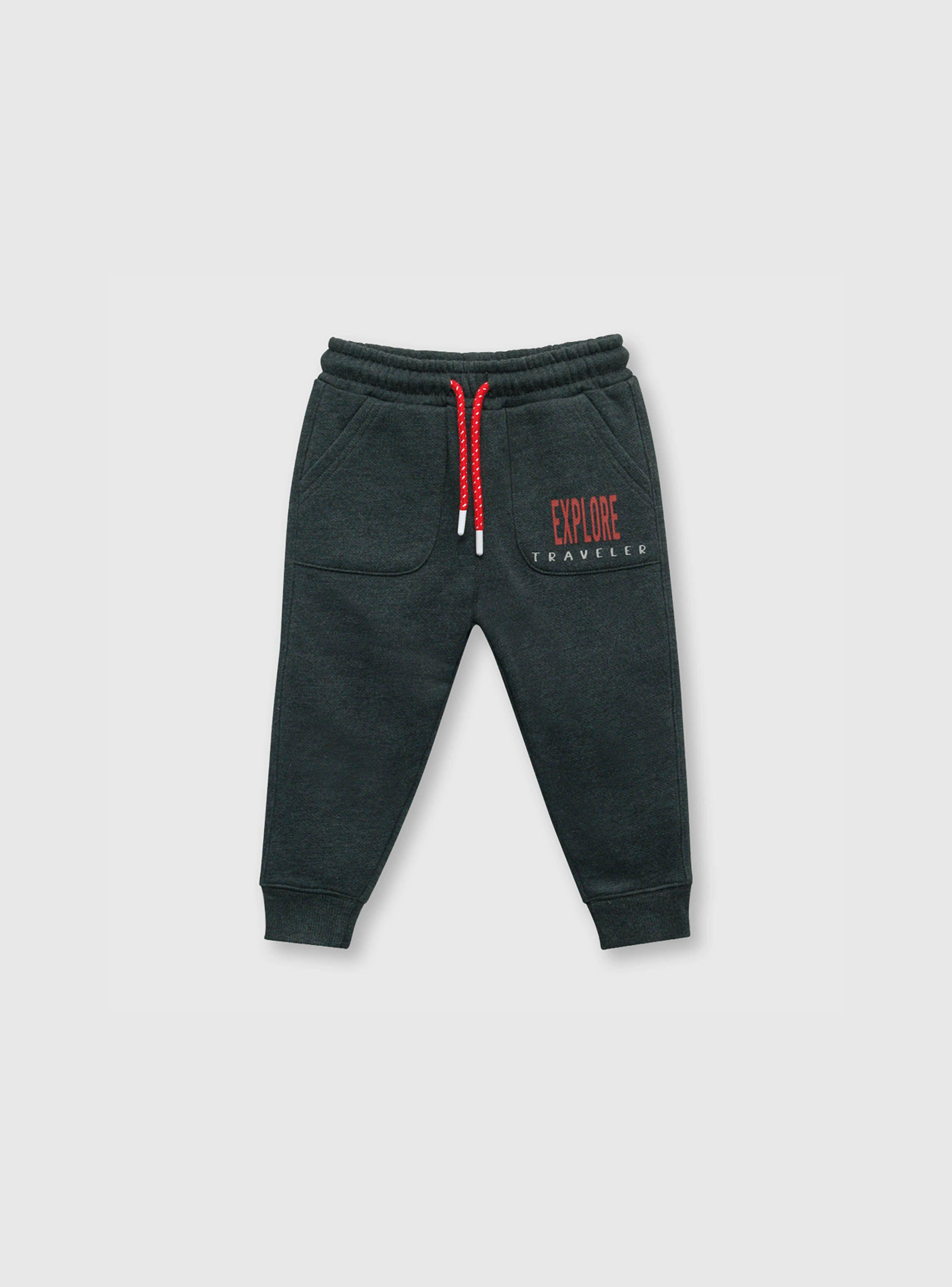 Pantalón Bebé Niño Buzo Gris (3 A 36 Meses) Colloky-0