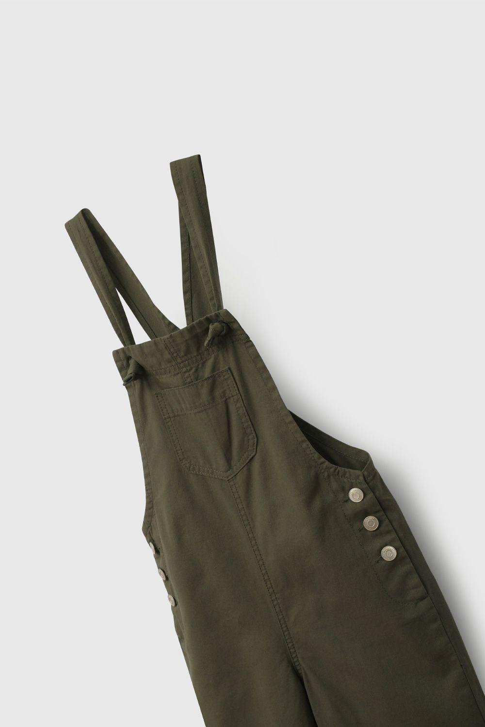 Jardinera Gabardina Verde De Niña JLGB0490V26-2