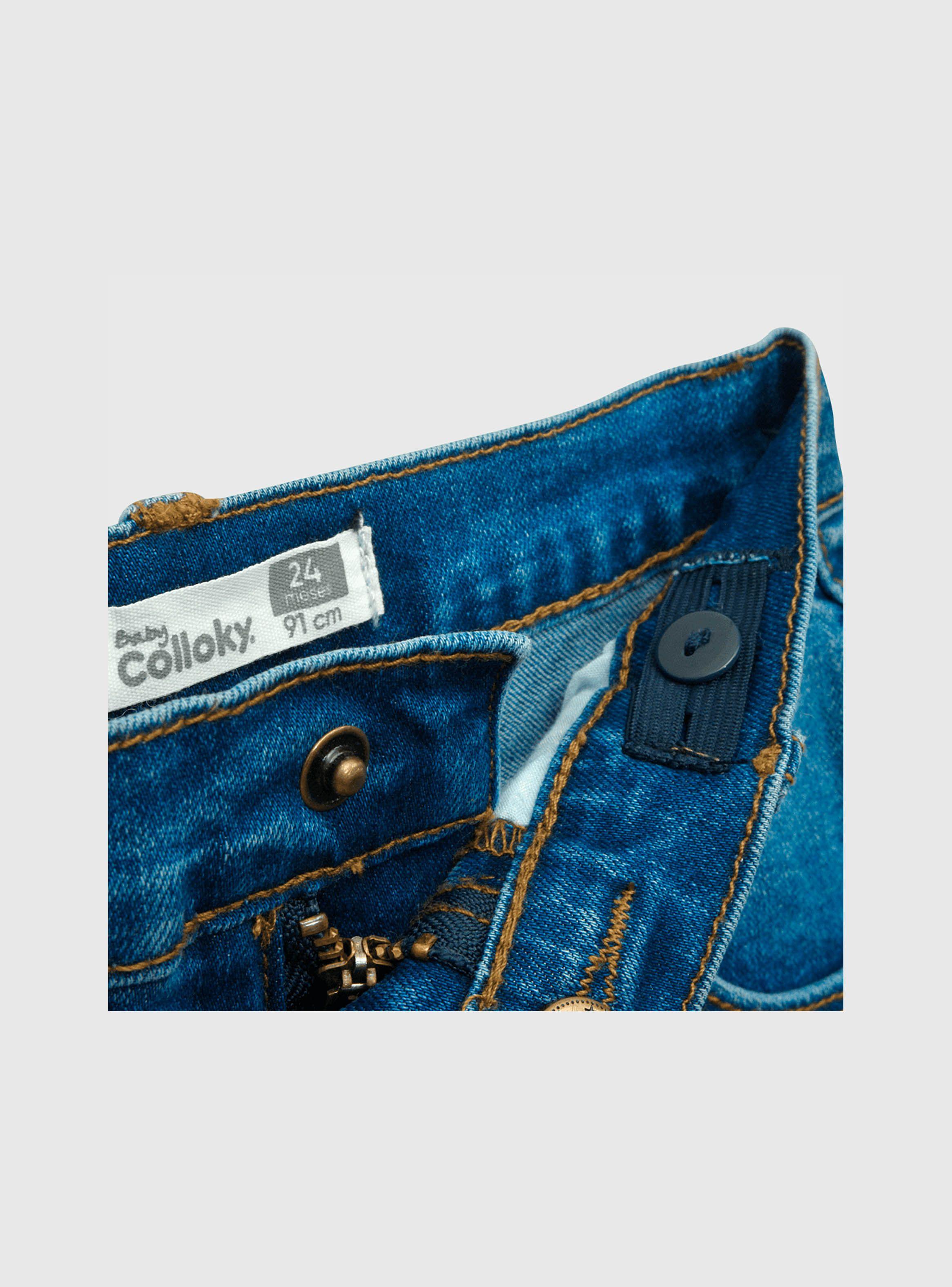 Jeans De Bebé Niño Con Parches Azul (3 A 36 Meses) Colloky-2