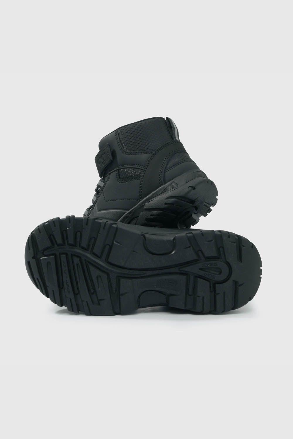 Botín Escolar Negro con Velcro Niño-2