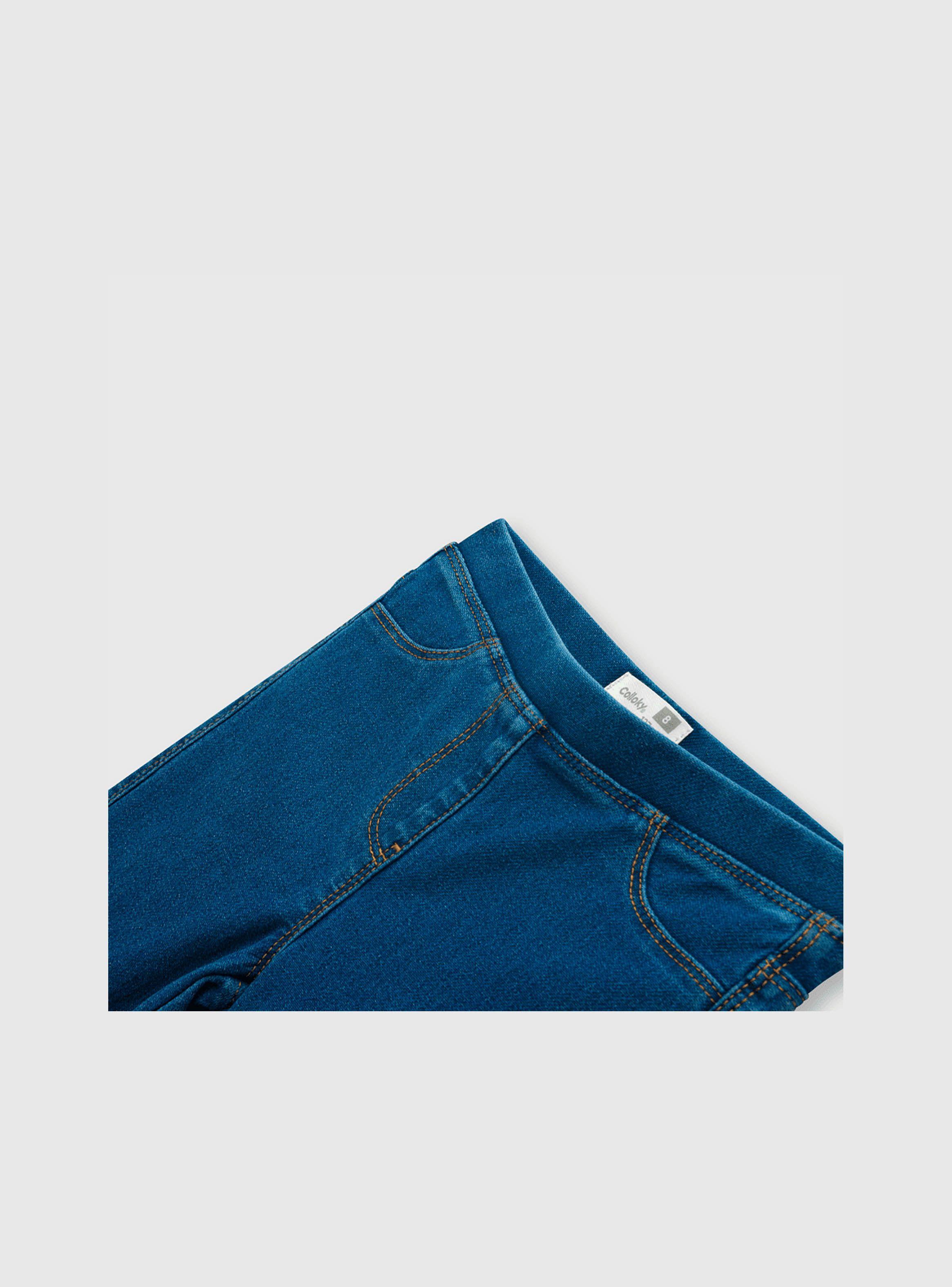 Jegging De Niña Elasticada Azul (2 A 12 Años) Colloky-2