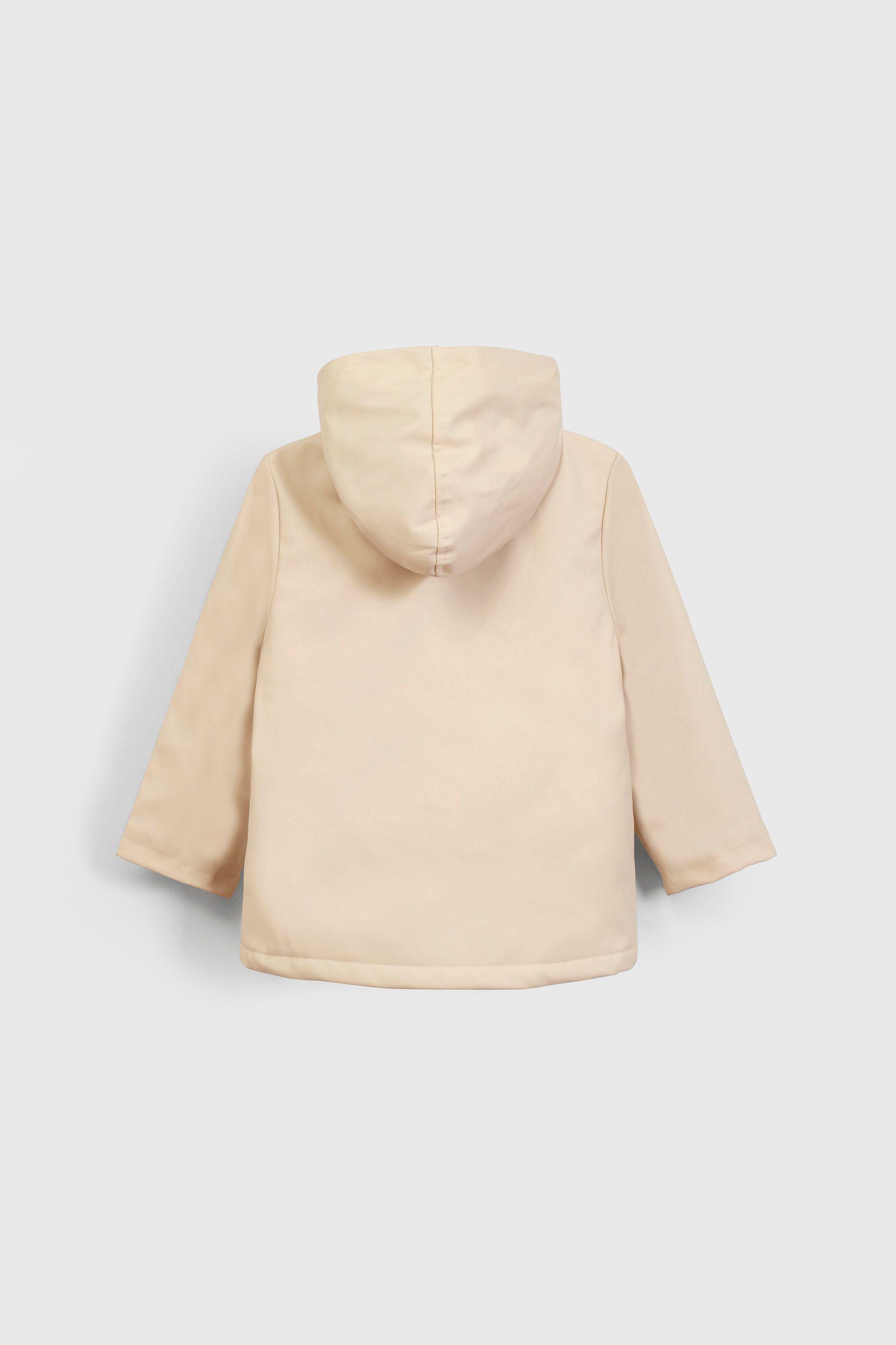 Chaqueta Beige Engomada con Forro y Gorro para bebé de 3/6 a 36 Meses-1