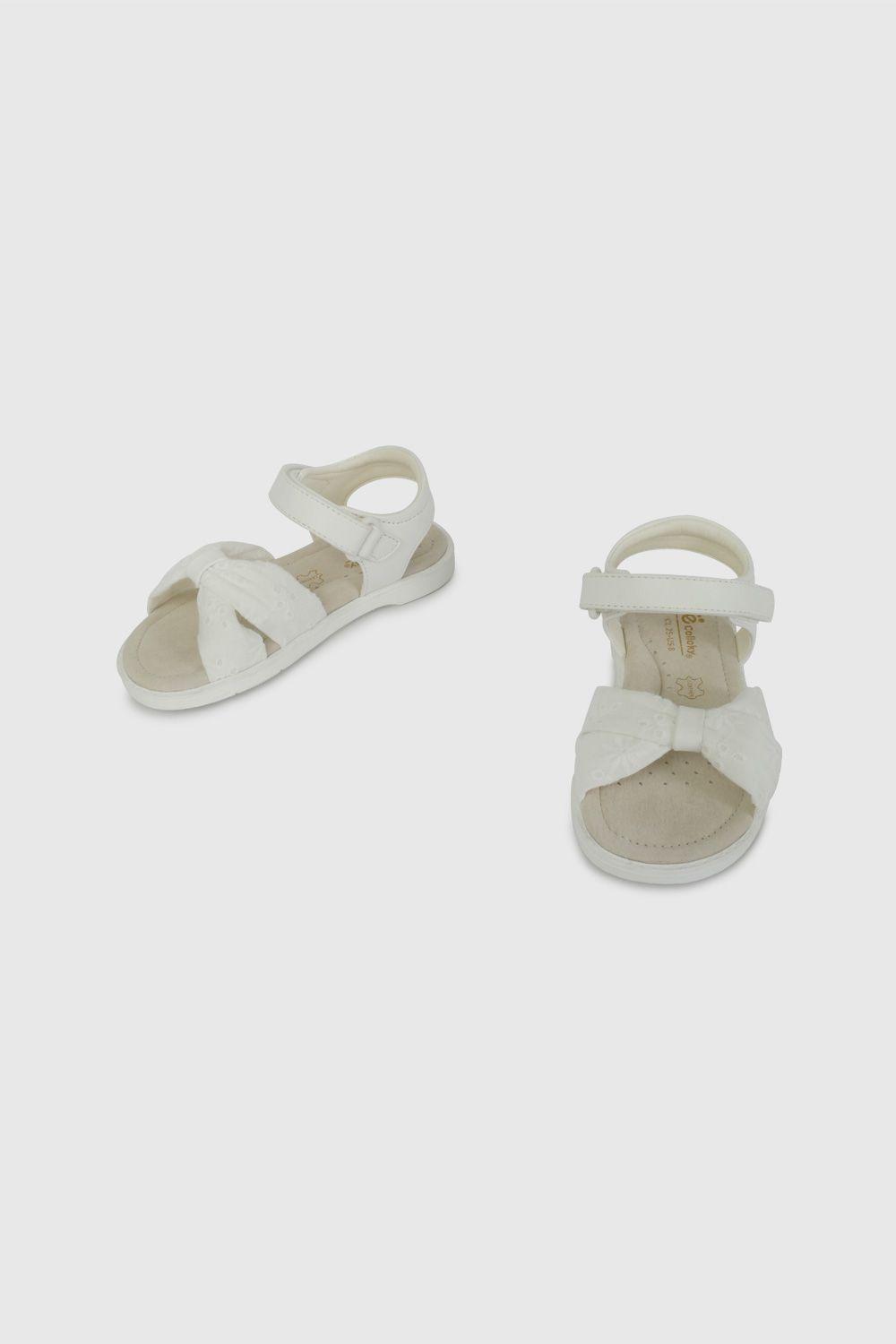 Sandalia de Broderie Blanca de Caminante talla 21 a 27-3