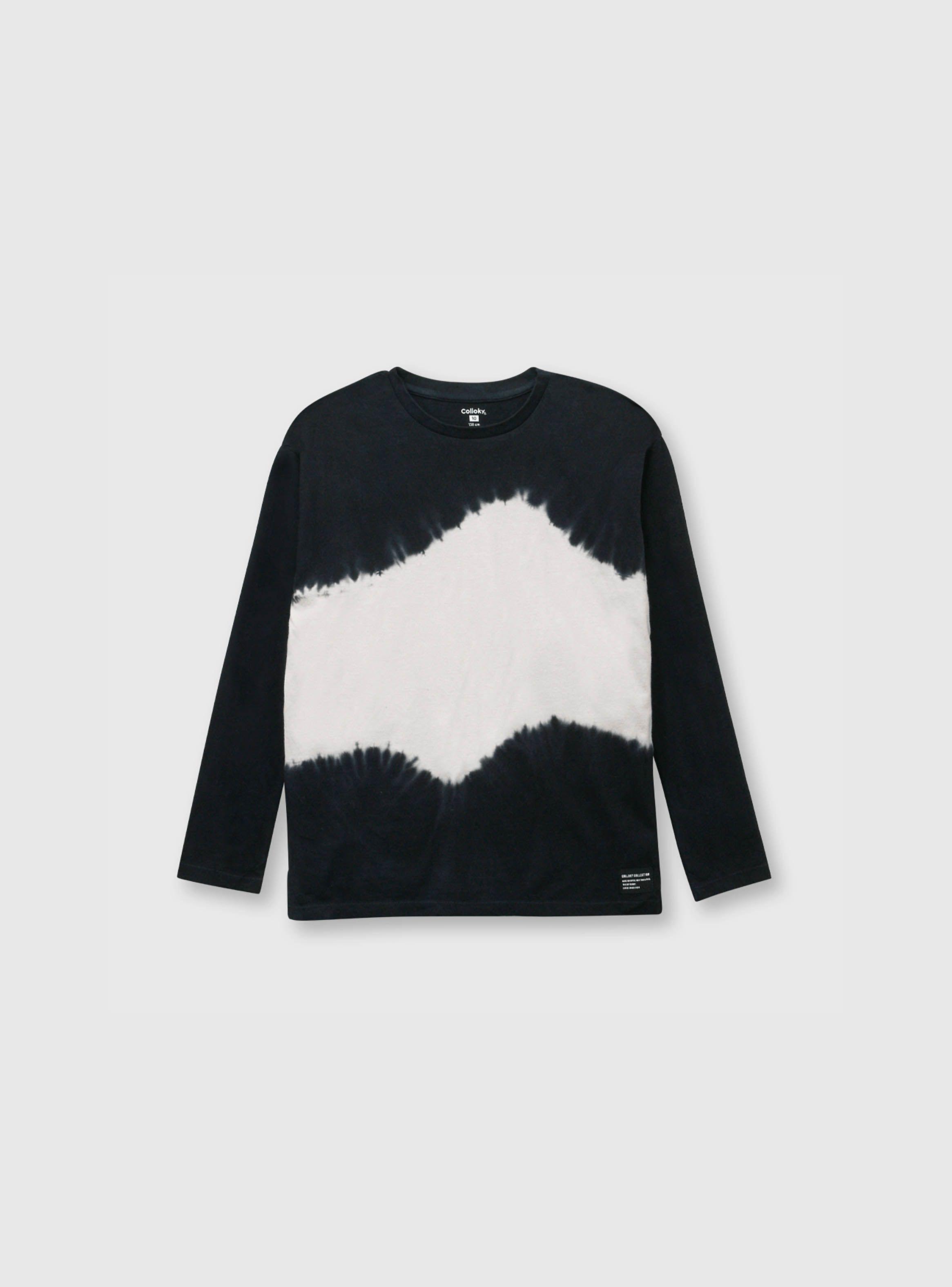 Polera De Niño Tie Dyed Gris (2 A 12 Años) Colloky-0