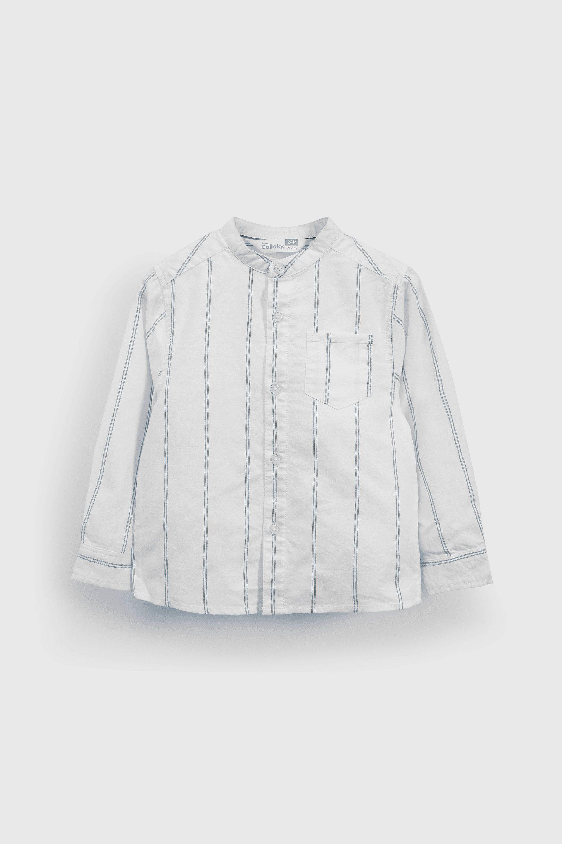 Camisa Cuello Mao Rayada-0