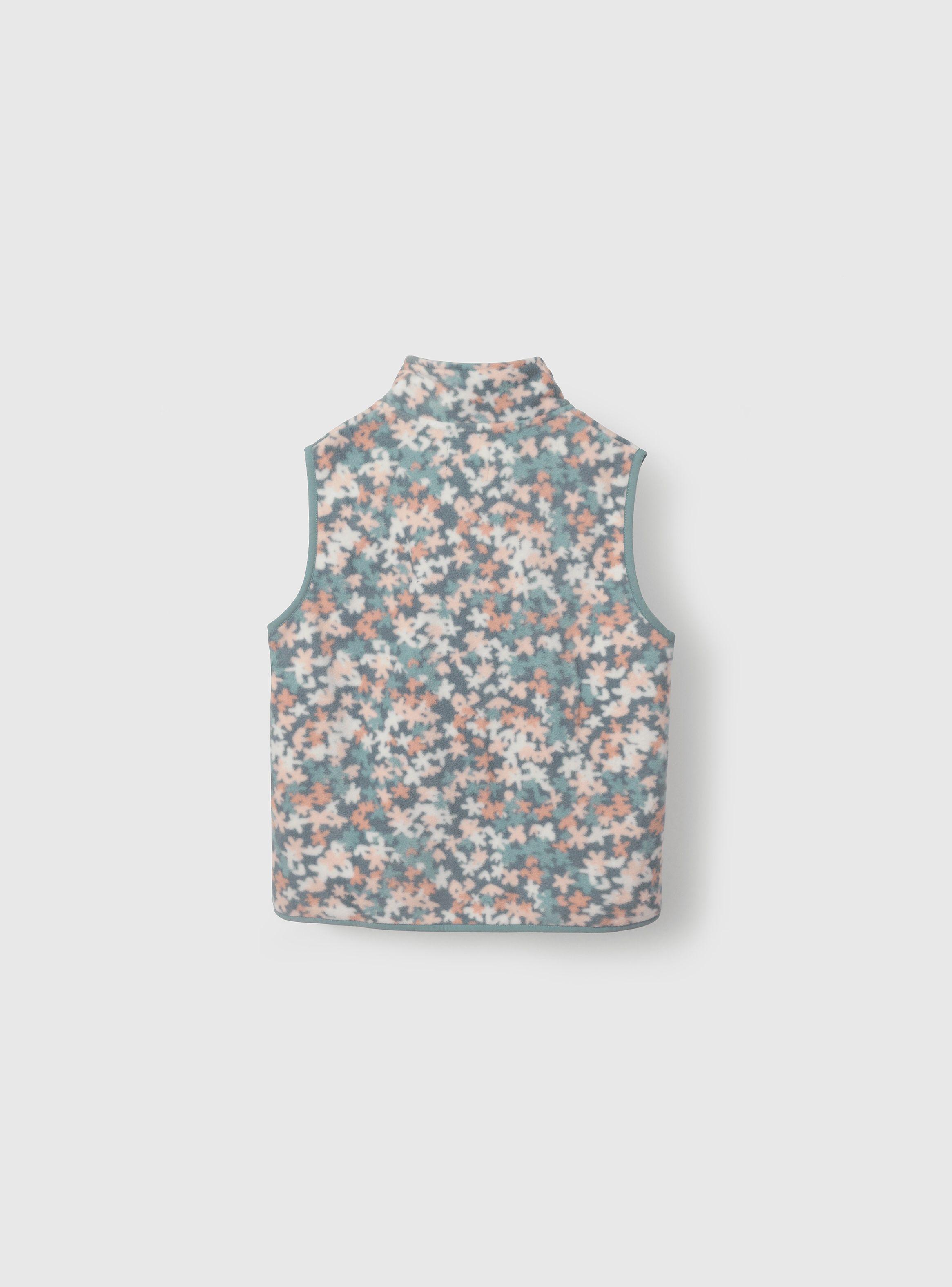 Chaleco floral azul para niña, estilo y comodidad-2