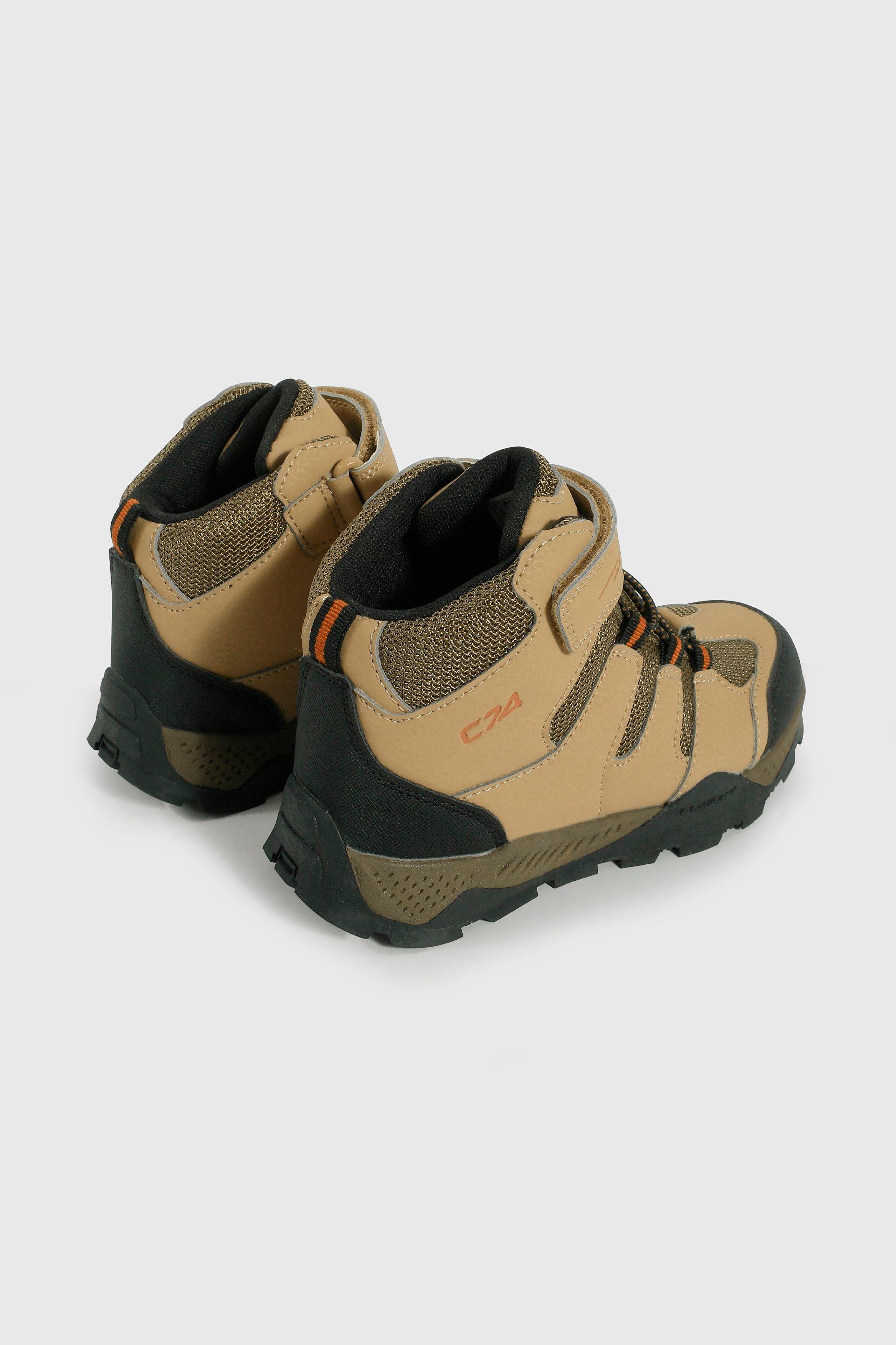 Botín Outdoor de Niño Beige Caña Alta con Velcro y Cordón-4