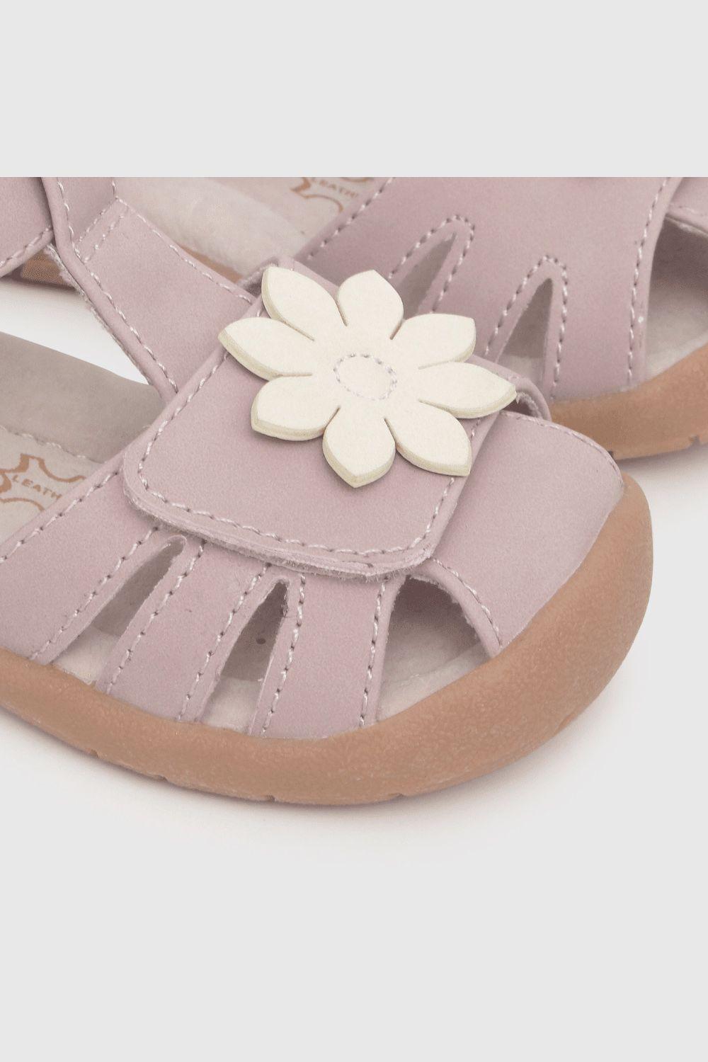 Sandalia de niña doble ajuste lila (21 a 27)-5