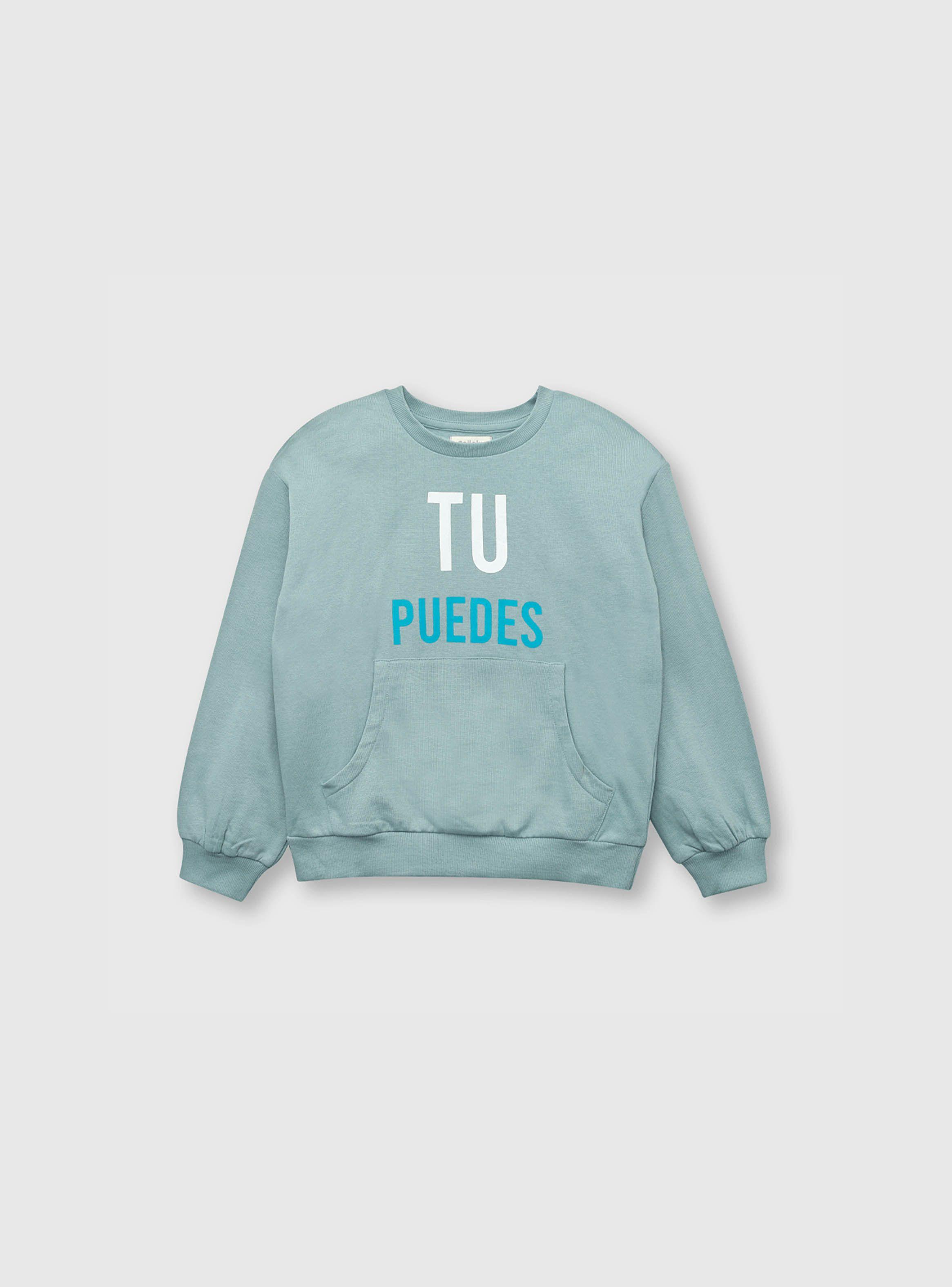 Polerón de niña reciclado Verde (2 a 12 años) Colloky-0