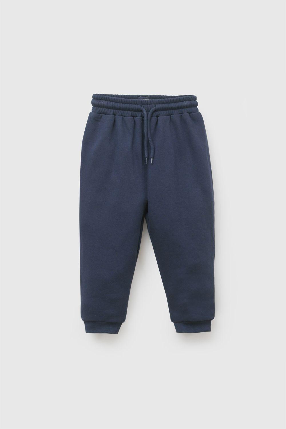 Pantalon Buzo Azul Marino Niño 6-9M a 4-5A Colloky-0