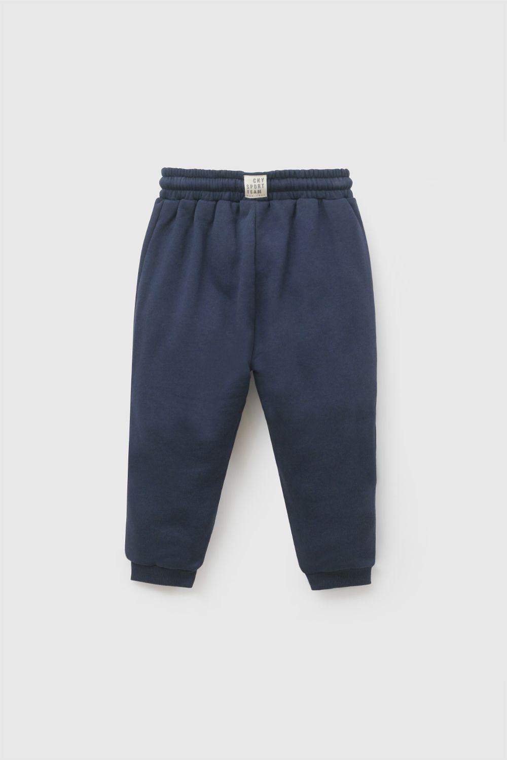 Pantalon Buzo Azul Marino Niño 6-9M a 4-5A Colloky-1