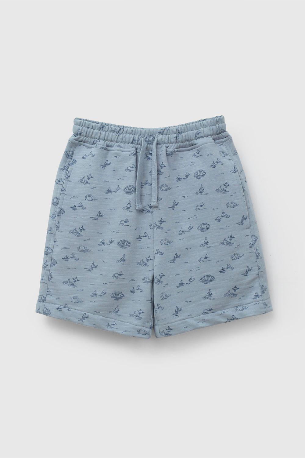 Bermuda Celeste Estampada De Niño BDPO1759V26-1