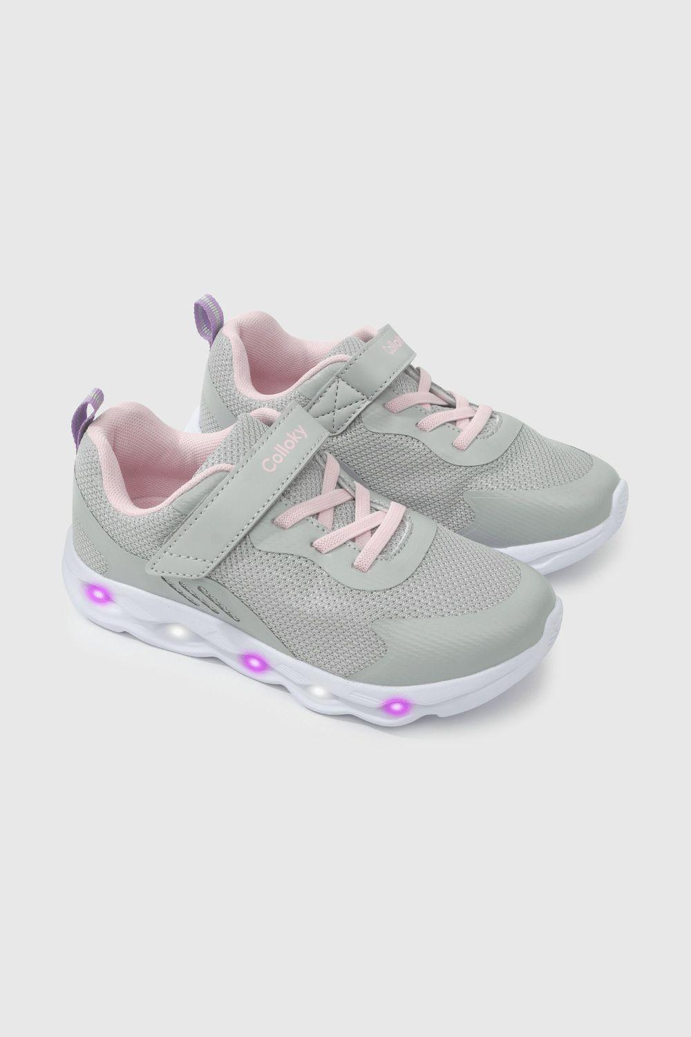 Zapatilla luces Luces Niño Gris 57160311I24 33-0