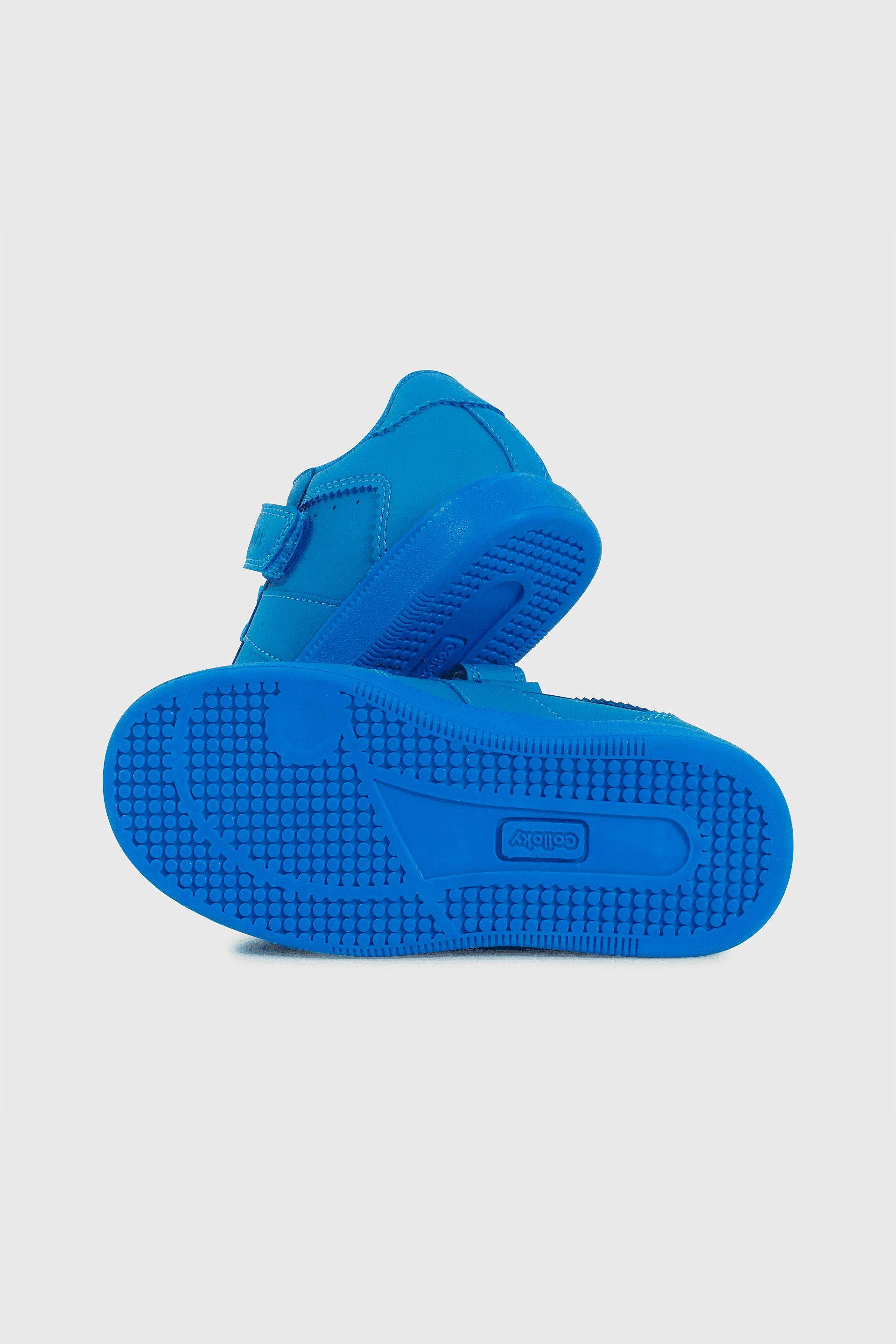 Zapatilla Caminante Lifestyle de Niño Azul Caña Baja Velcro y Cordón-2