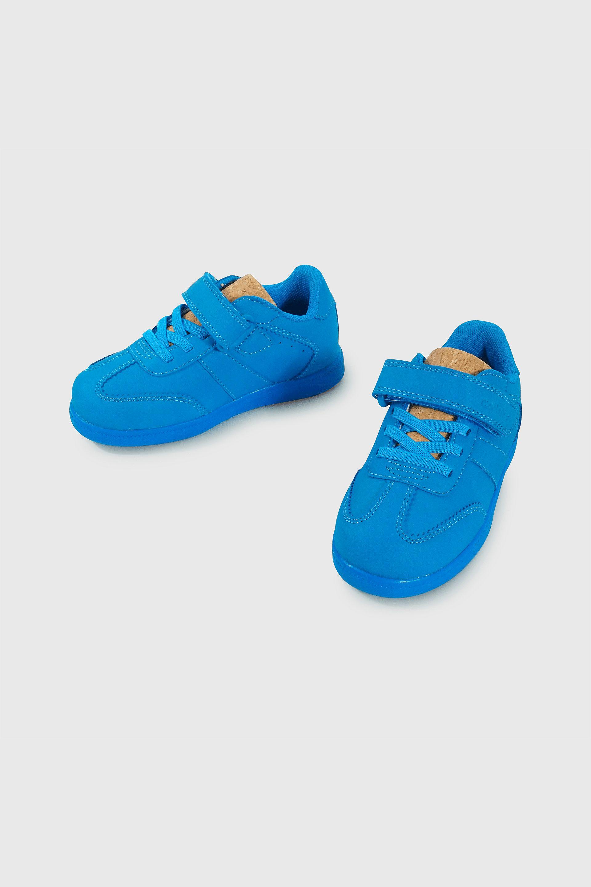 Zapatilla Caminante Lifestyle de Niño Azul Caña Baja Velcro y Cordón-3