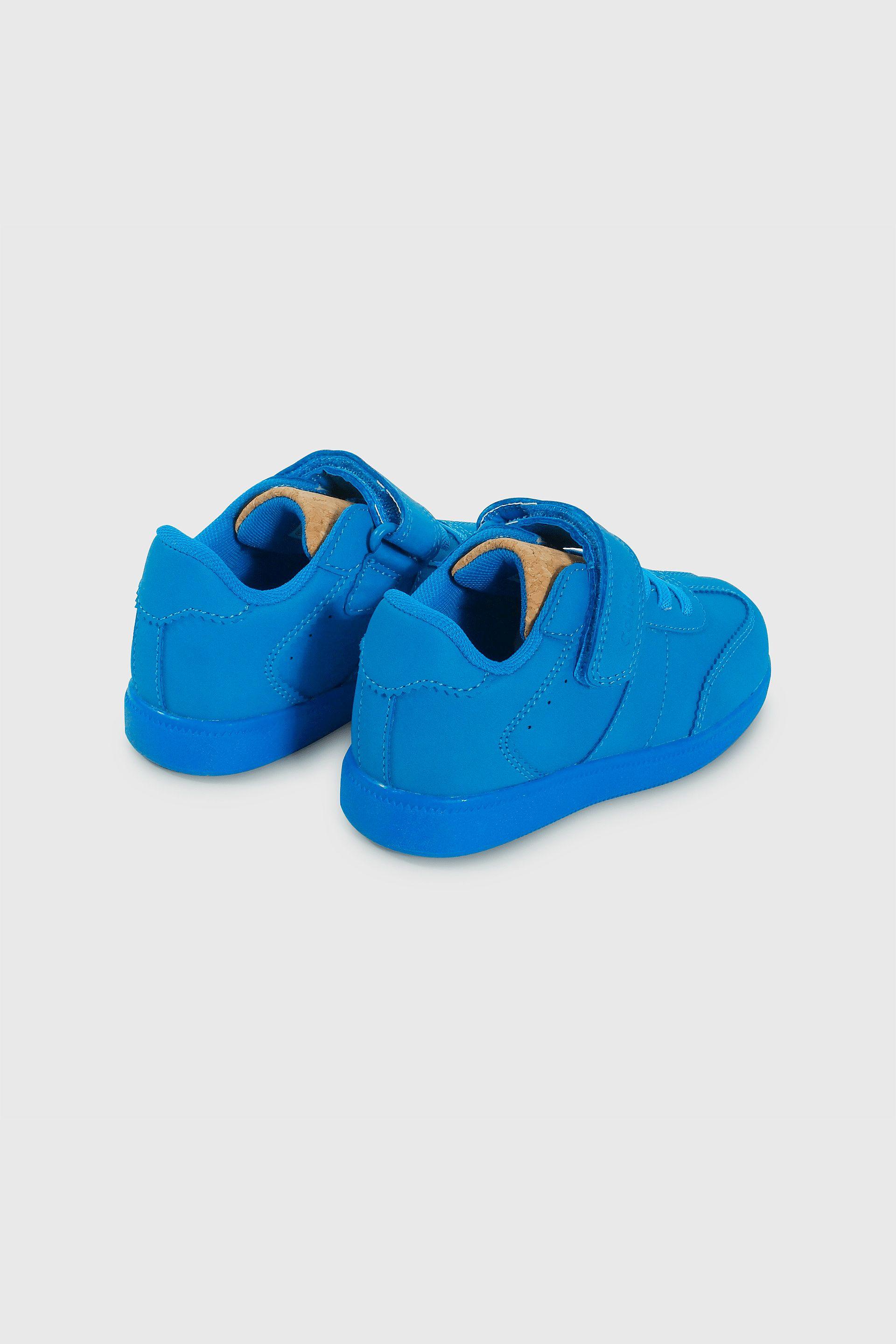 Zapatilla Caminante Lifestyle de Niño Azul Caña Baja Velcro y Cordón-4