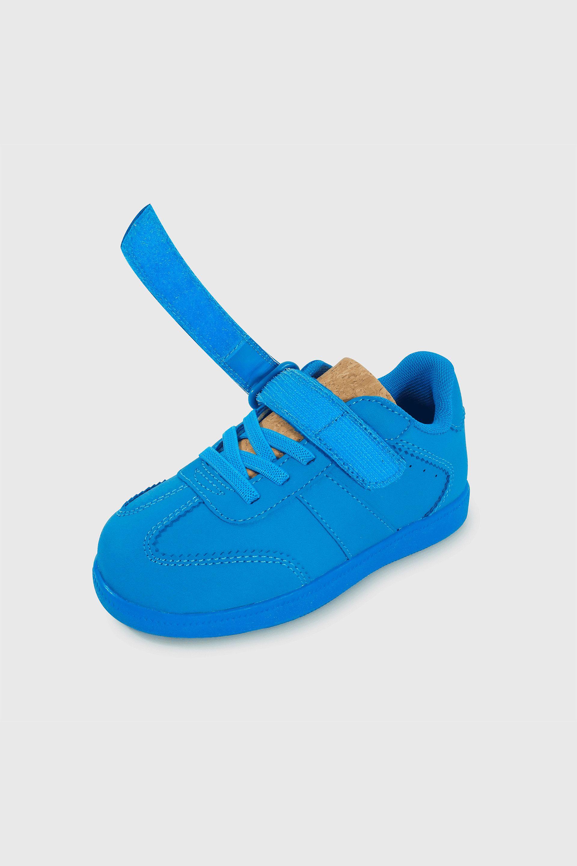 Zapatilla Caminante Lifestyle de Niño Azul Caña Baja Velcro y Cordón-5