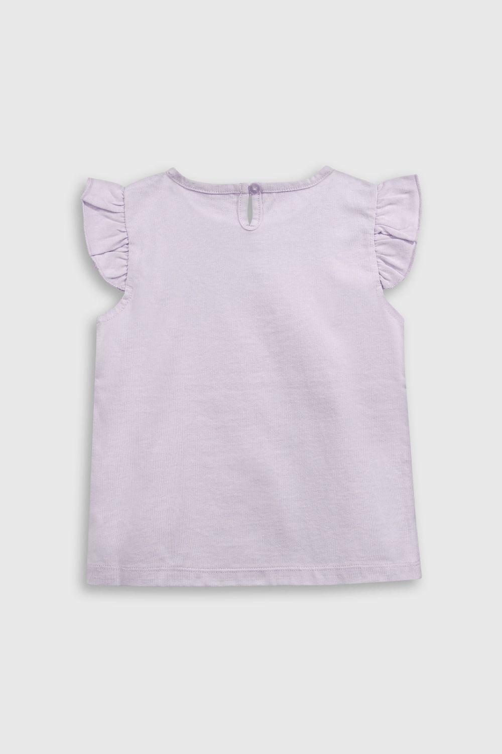 Polera Suavizada Manga Alita Morada con Estampado-1