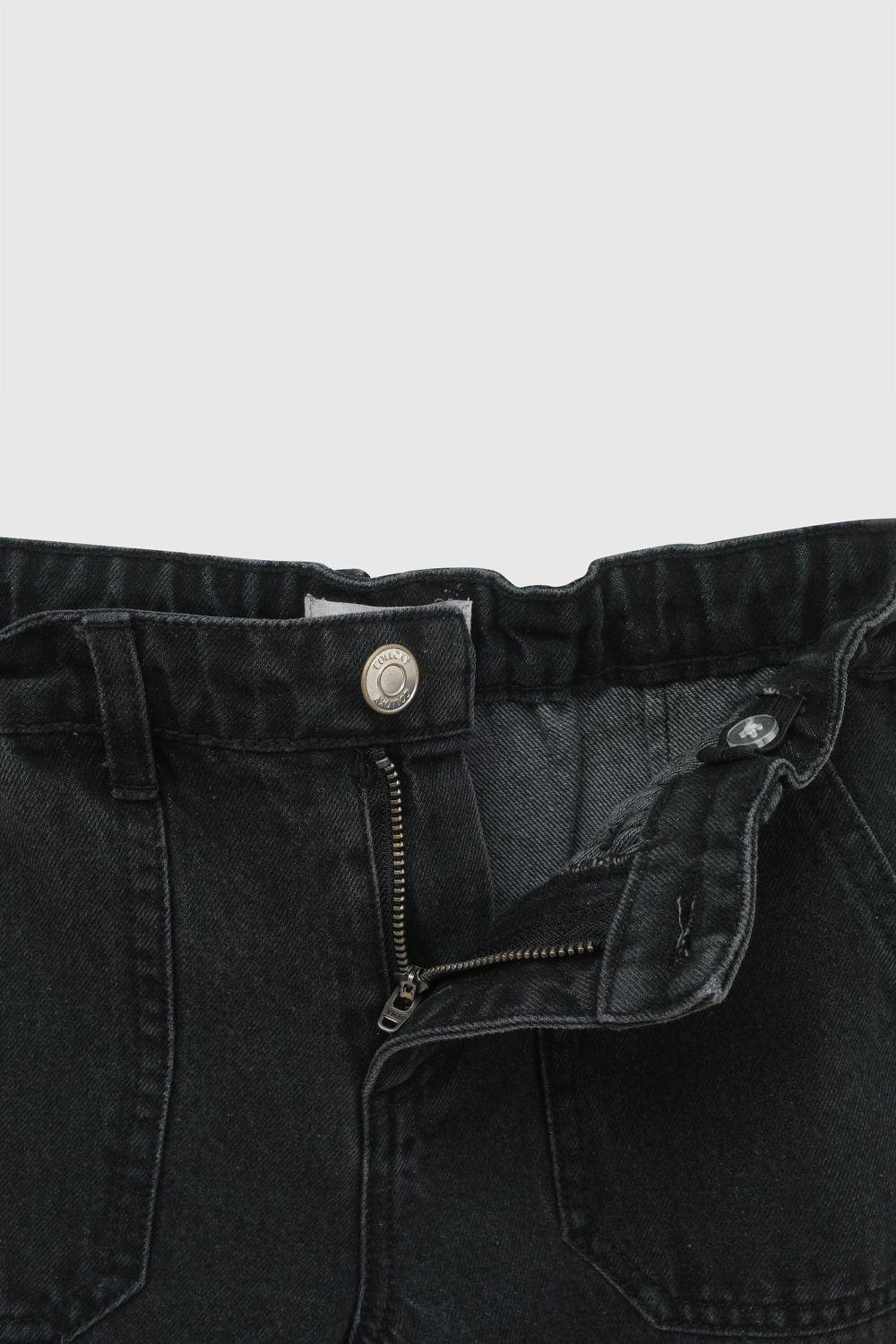 Jeans Cargo Negro Niña 3-4A a 12-13A Colloky-3