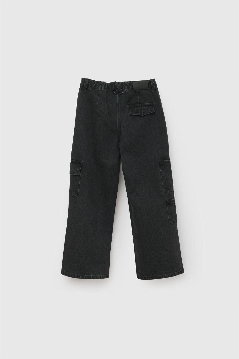 Jeans Cargo Negro Niña 3-4A a 12-13A Colloky-2
