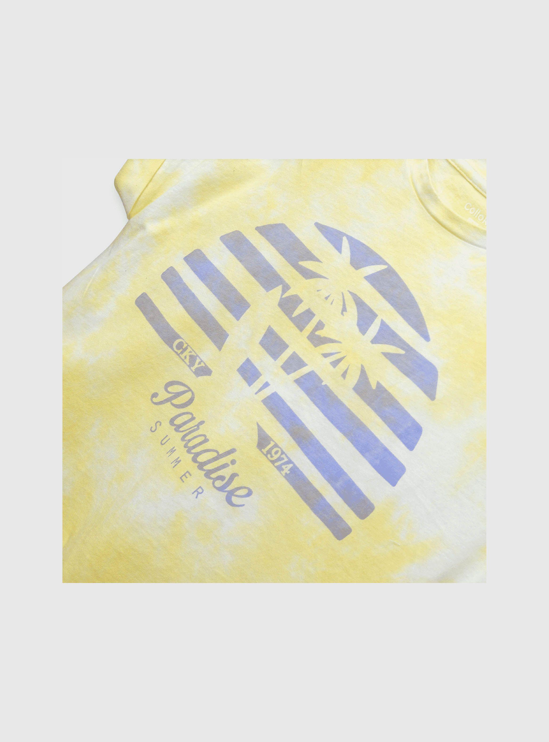 Polera De Niña Palmera Amarillo (2 A 12 Años) Colloky-2