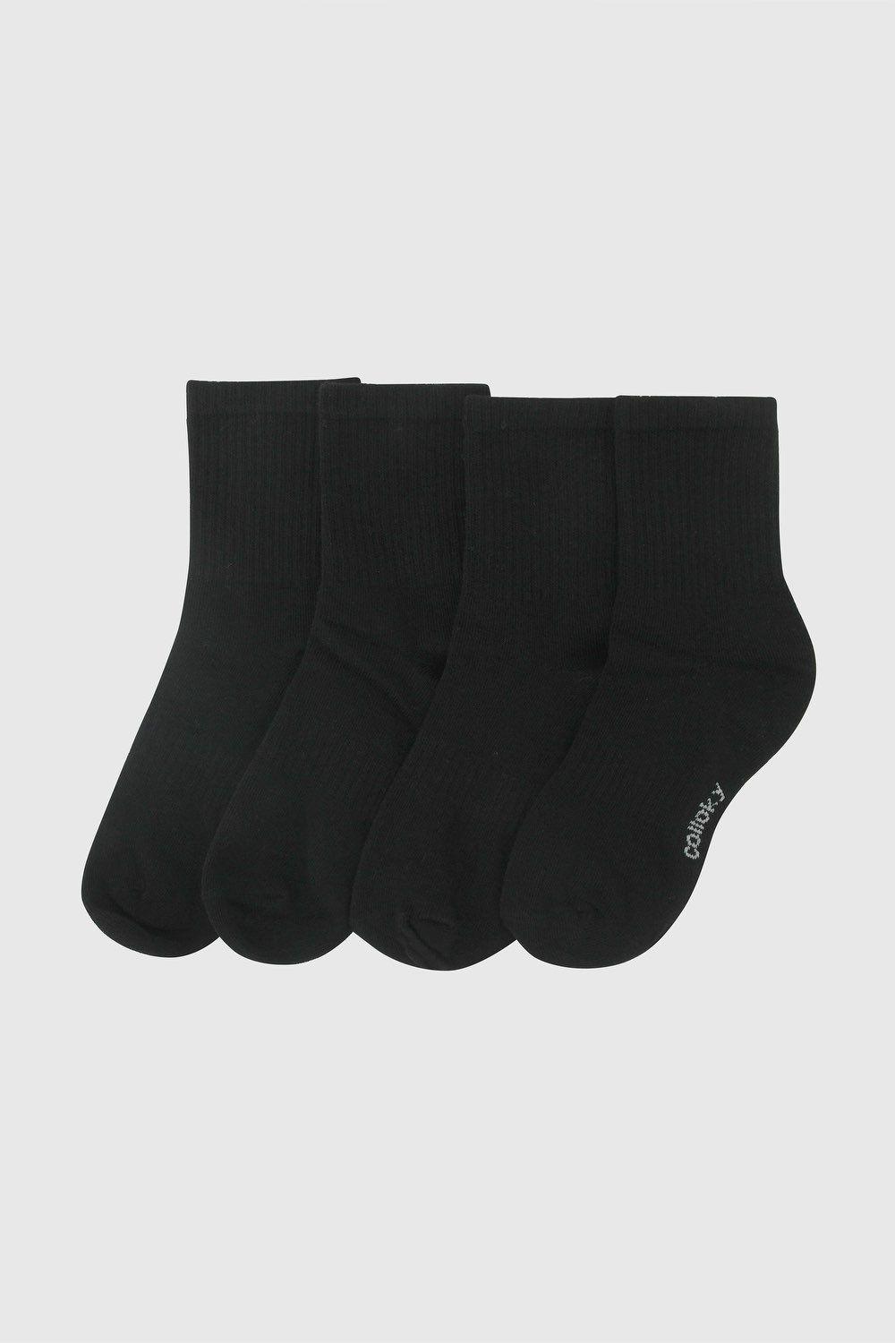 Calcetin 3/4 Niño Negro 8233 Colloky-0