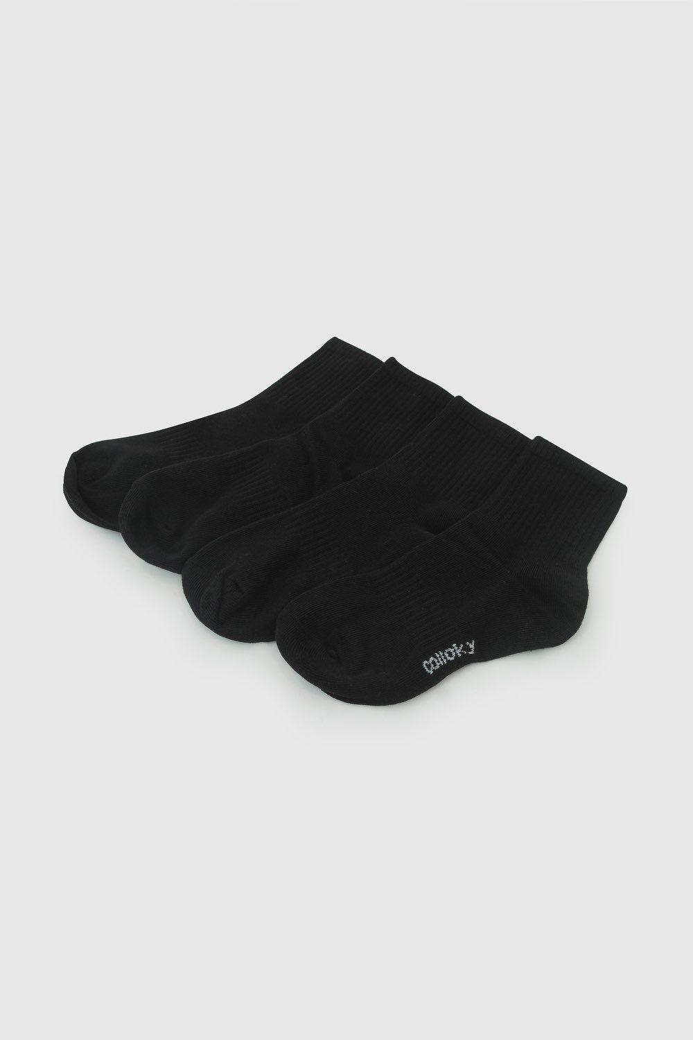 Calcetin 3/4 Niño Negro 8233 Colloky-1