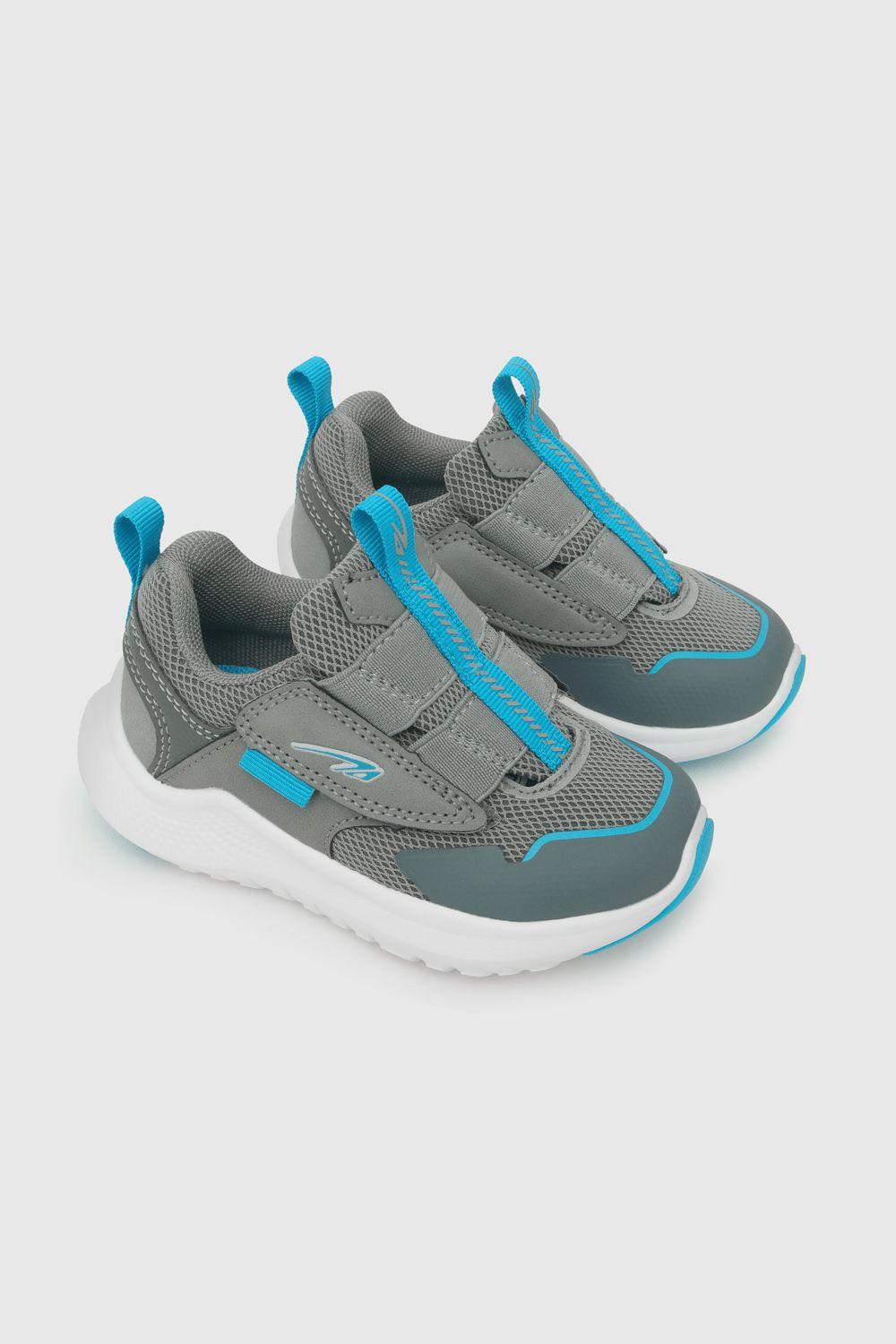 Zapatilla de niño deportiva calce fácil gray / gris (21 a 27)-0