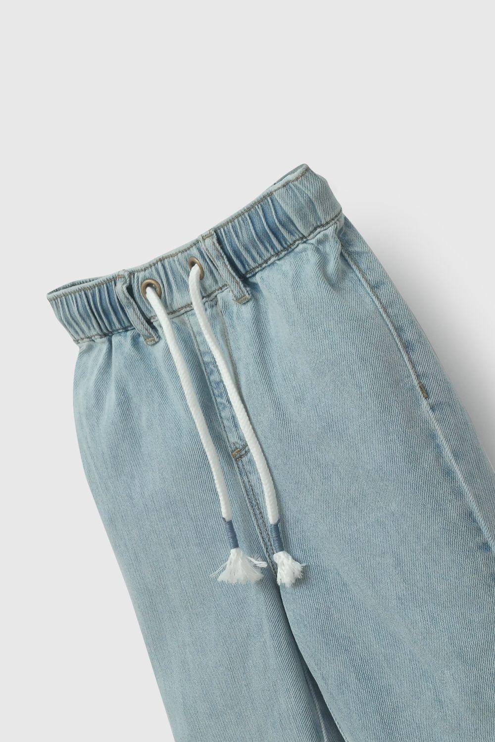 Jeans Celeste Wide Leg De Niño JEME0940V26-2