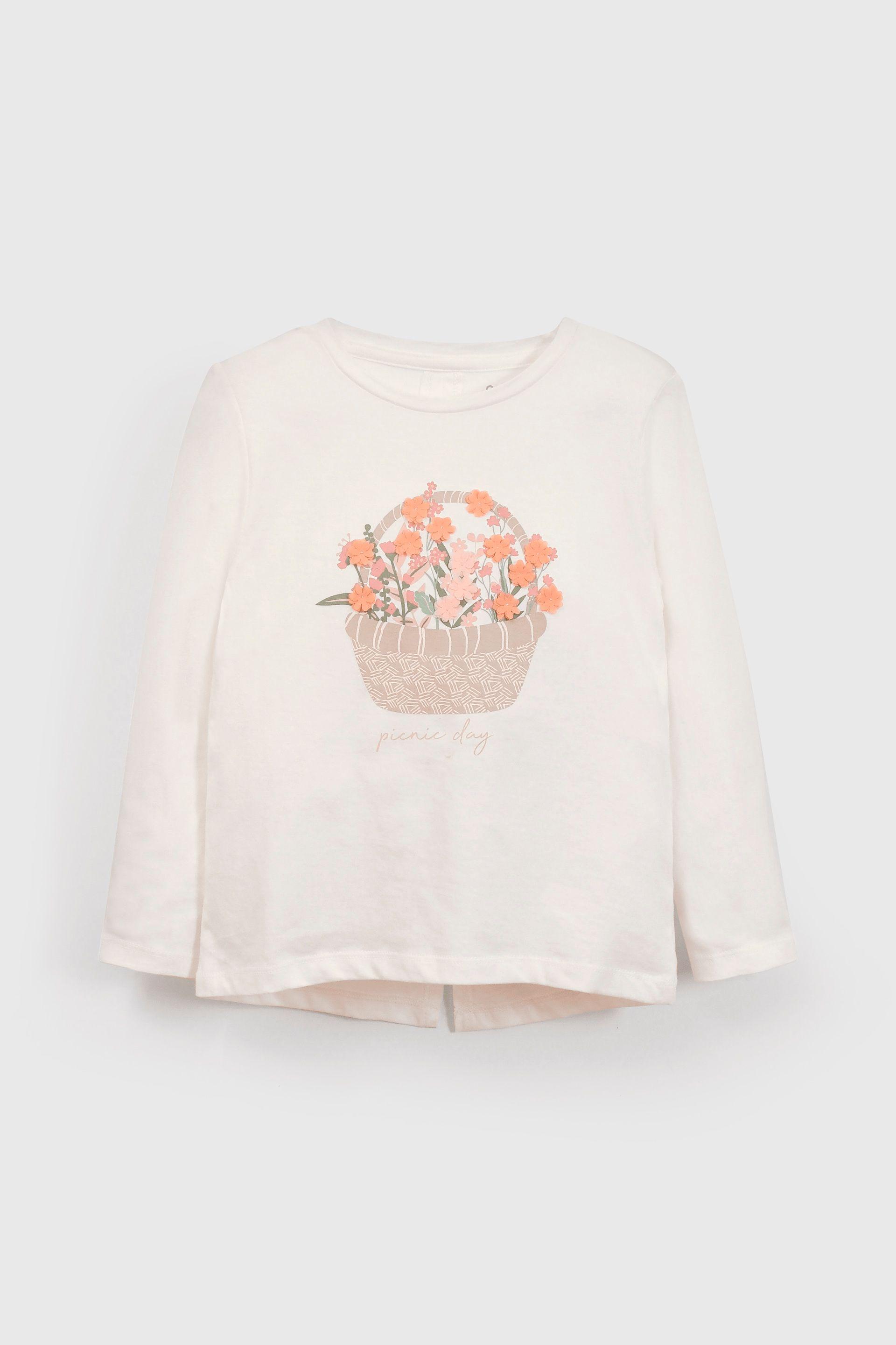 Polera Blanca Flores-0