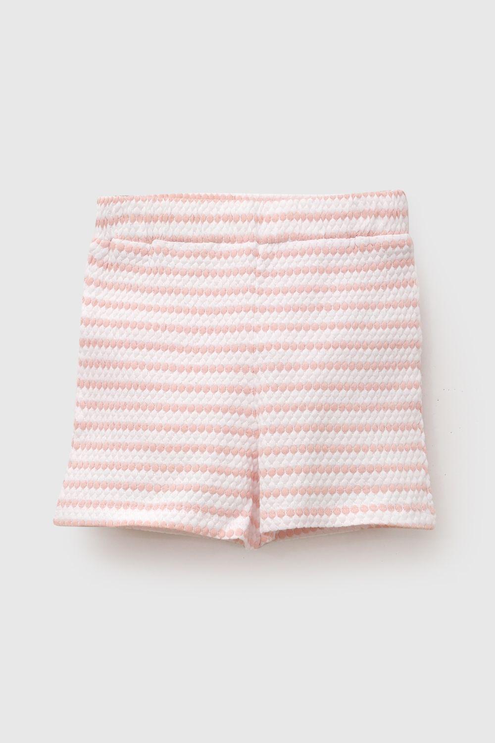 Conjunto rayas niña rosado 6-9M a 4-5A-3
