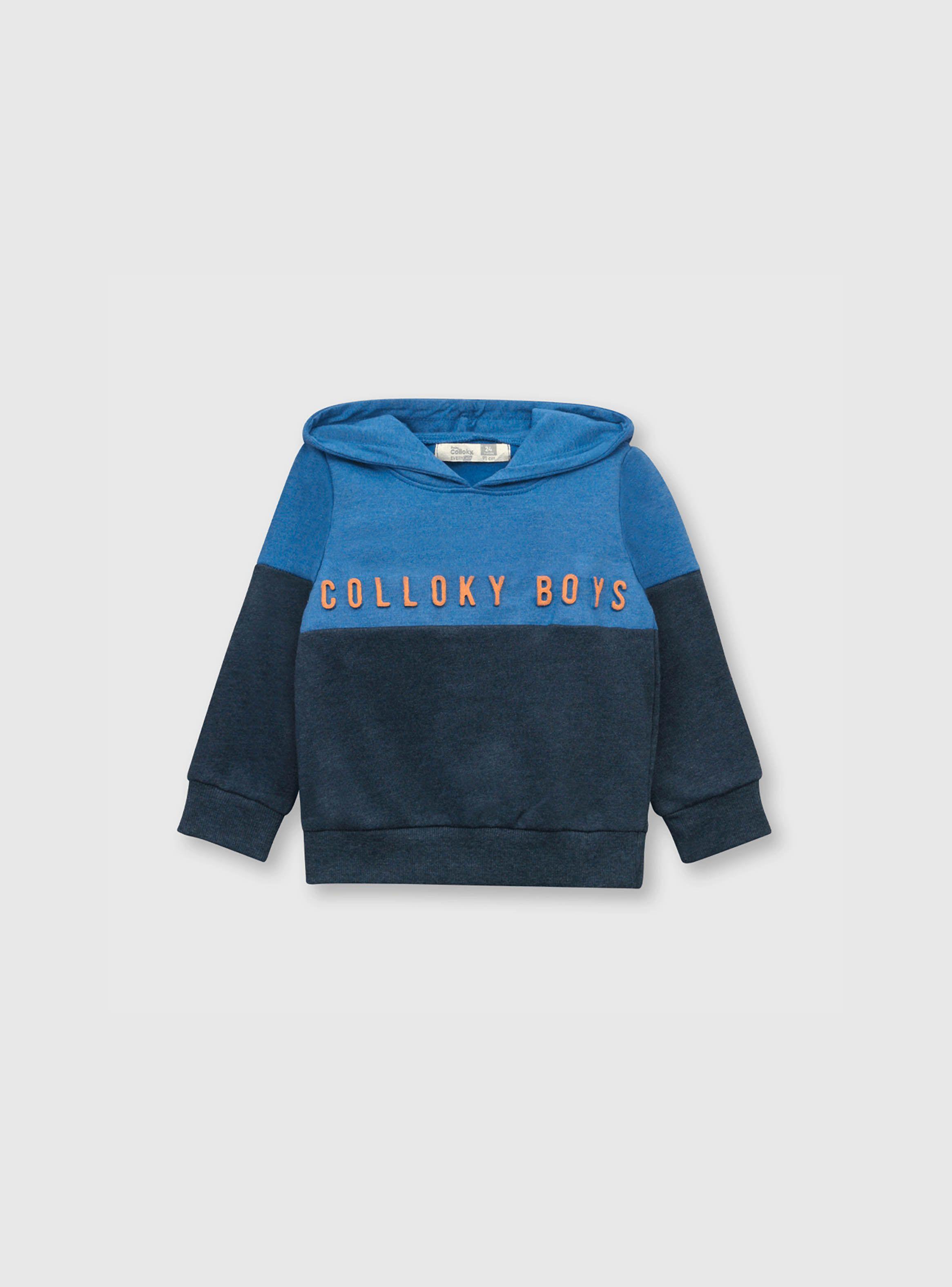 Polerón Bebé Azul Niño Bloques Azul (3 A 36 Meses) Colloky-0