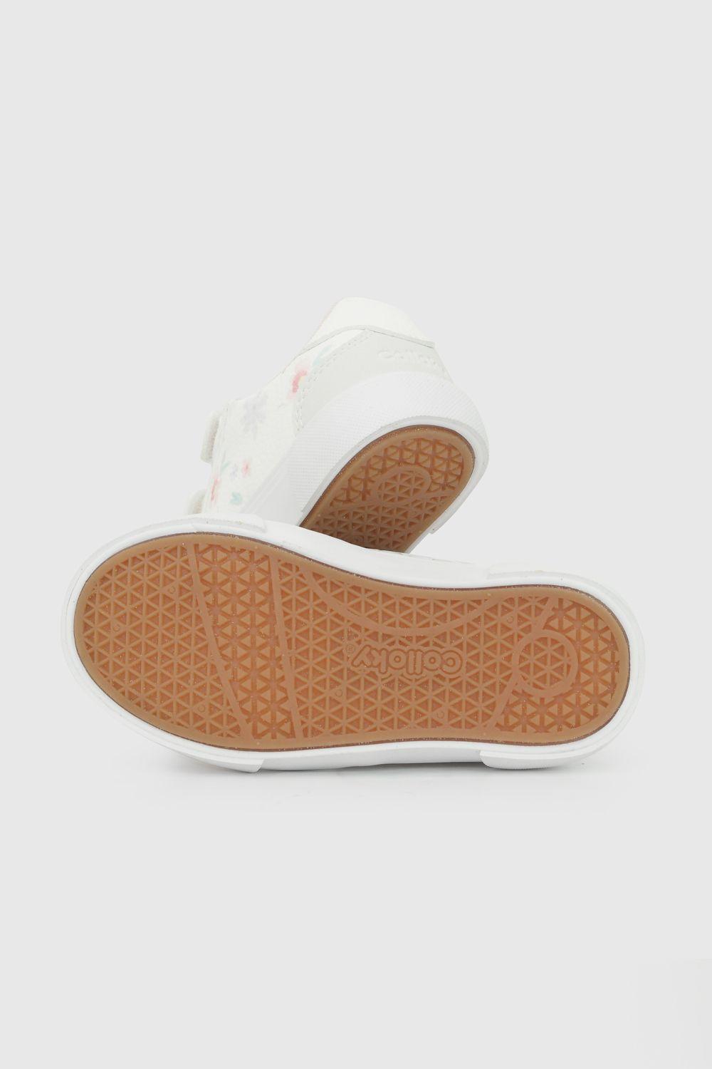 Zapatilla lifestyle urbana niña caminante blanco 21-27-3