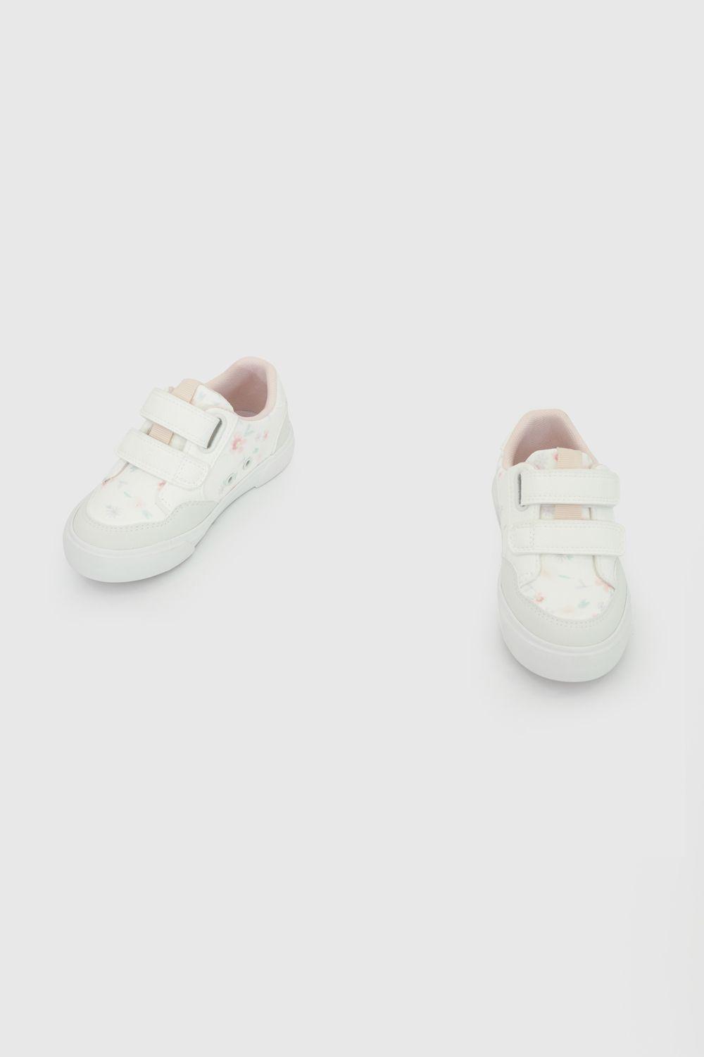 Zapatilla lifestyle urbana niña caminante blanco 21-27-4