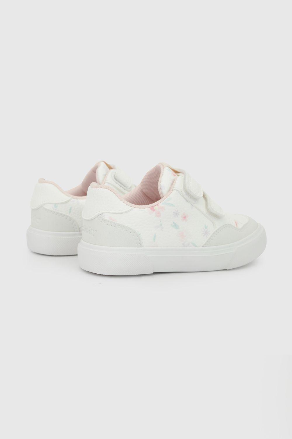 Zapatilla lifestyle urbana niña caminante blanco 21-27-5