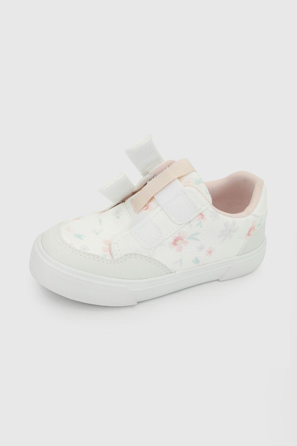 Zapatilla lifestyle urbana niña caminante blanco 21-27-6