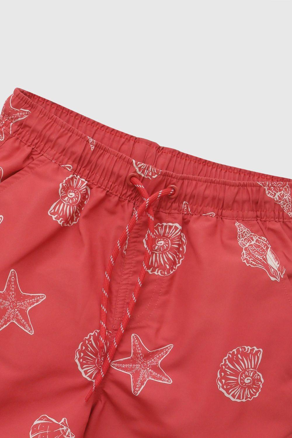 Traje De Baño Beach Rojo Niño 3-4A a 12-13A Colloky-3