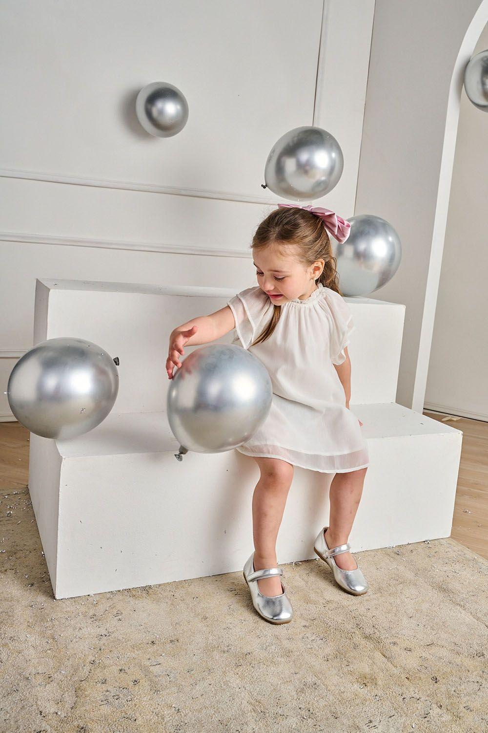 Ballerina Niña Plateado Metalico 57372 Colloky-1