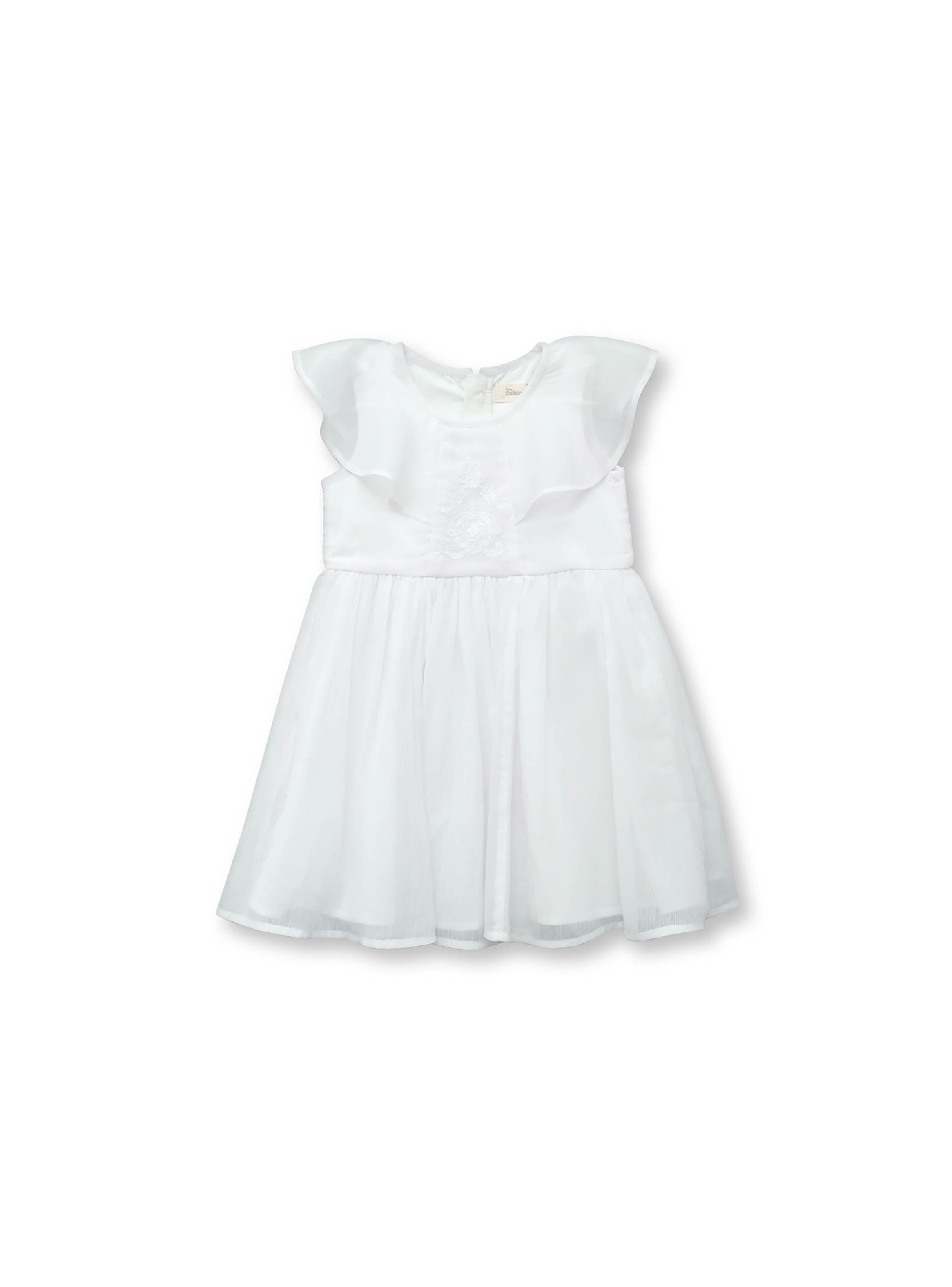 Vestido Bebé Niña Blanco (3 A 36 Meses) Colloky-0