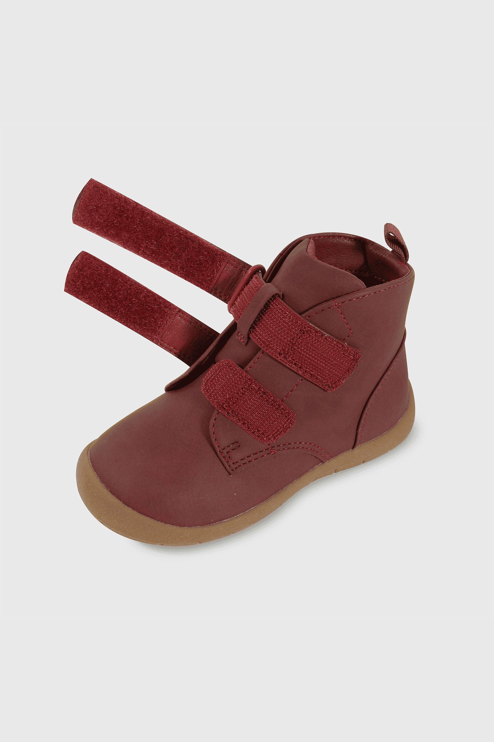 Botín Caminante Caña Media Rojo con Velcro  para Niña-5