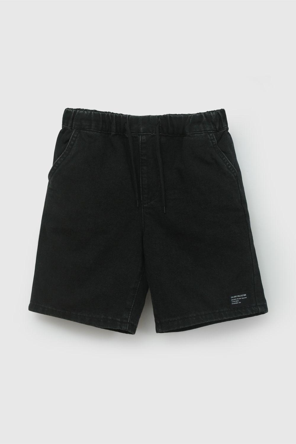 Bermuda Jeans Negra  De Niño BDME0502V26-0