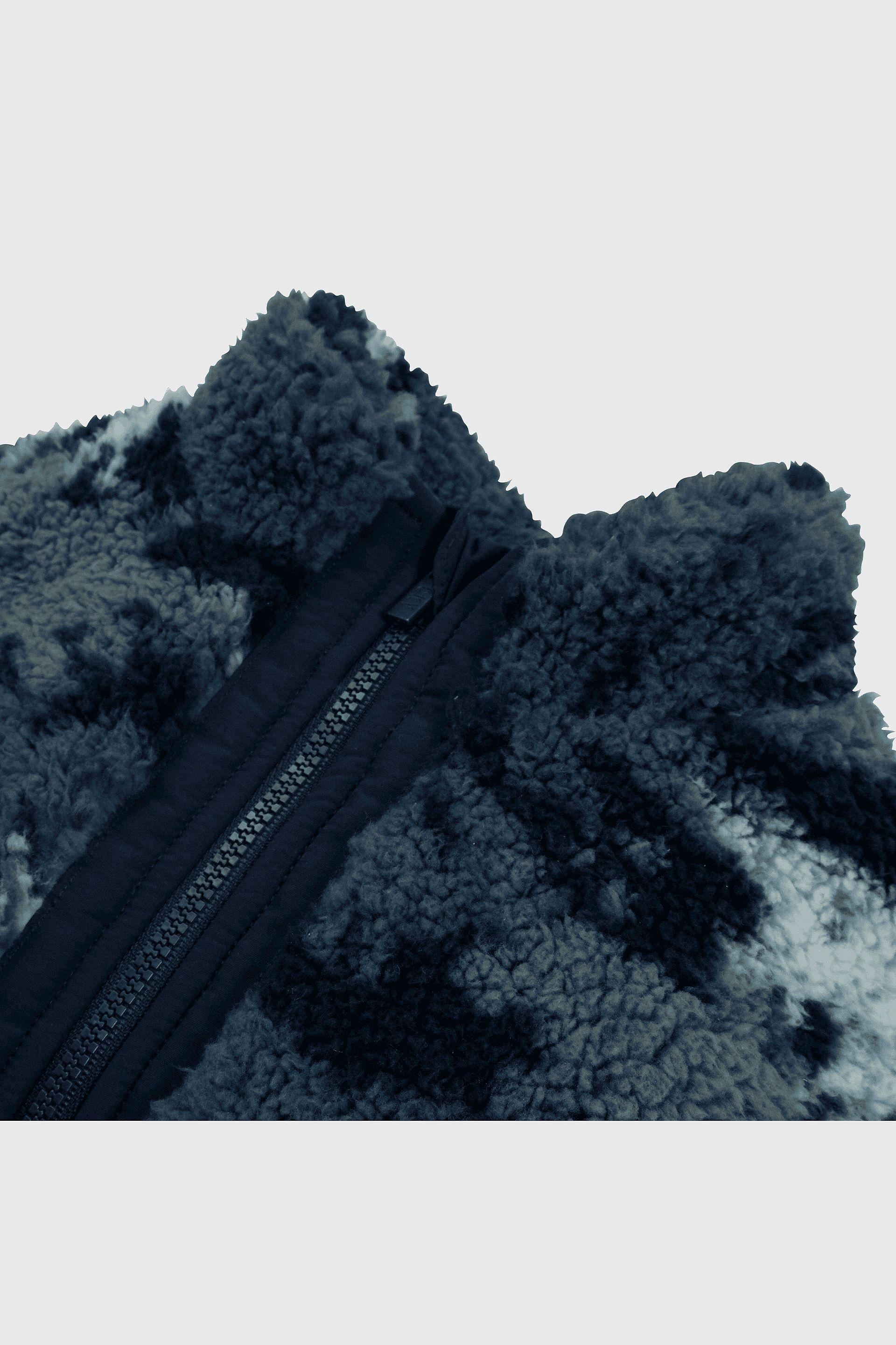 Polar con Cierre Azul Estampado-2