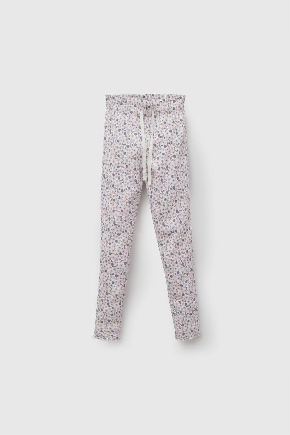 Pata Flores Beige Niña 3-4A a 12-13A Colloky-0