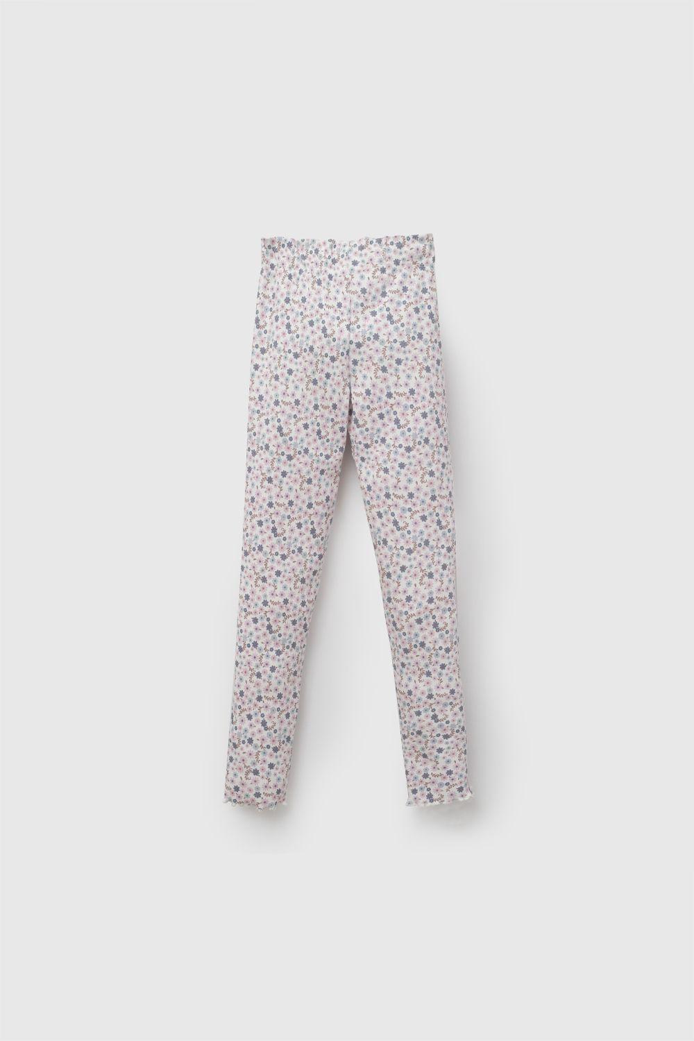 Pata Flores Beige Niña 3-4A a 12-13A Colloky-1