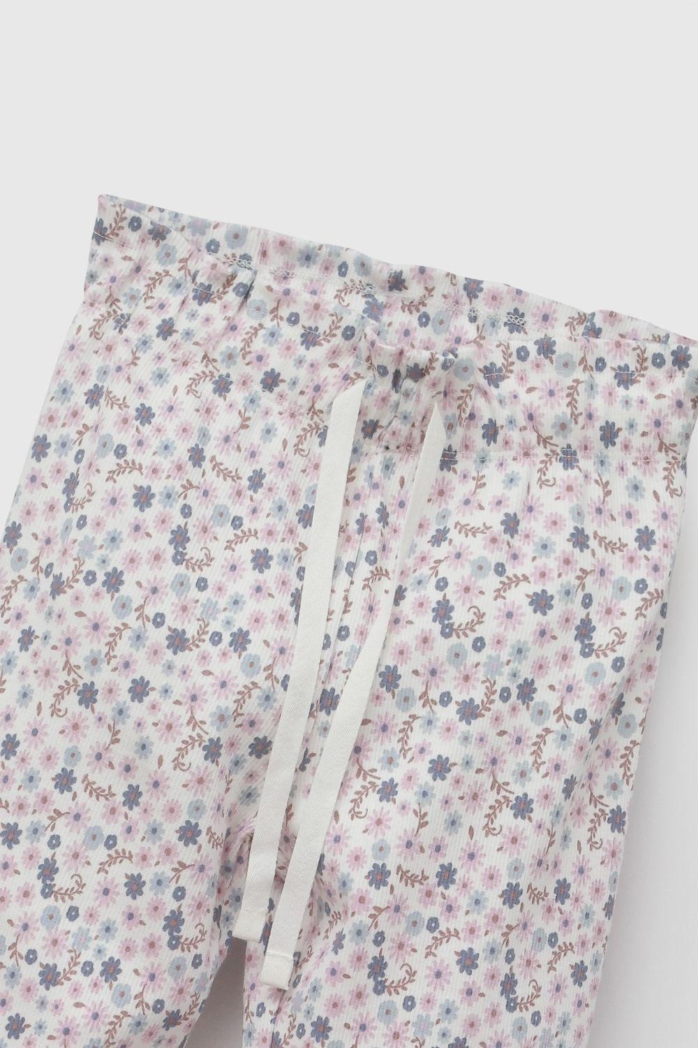 Pata Flores Beige Niña 3-4A a 12-13A Colloky-2