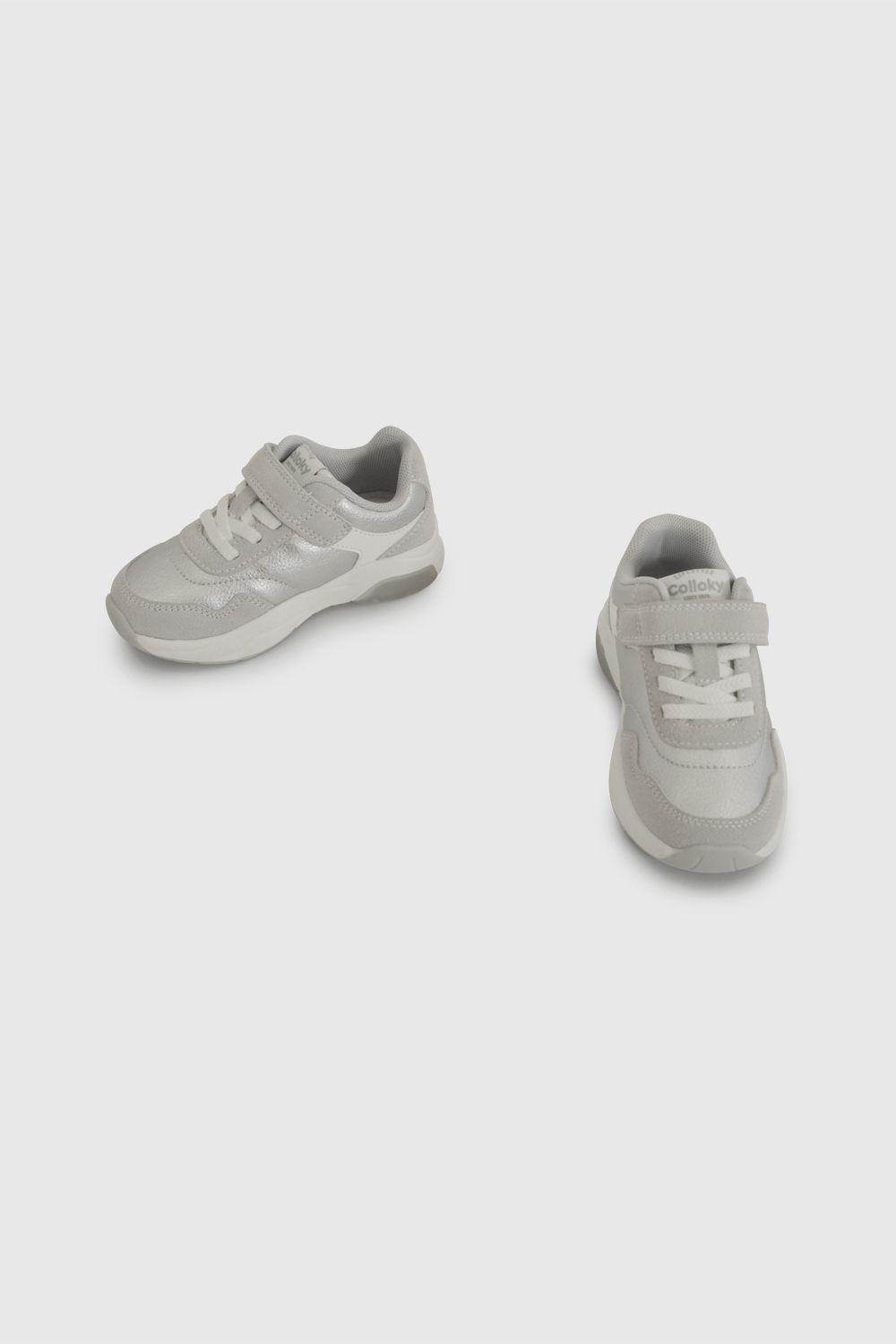 Zapatilla Niña Plateado 8080 Colloky-3