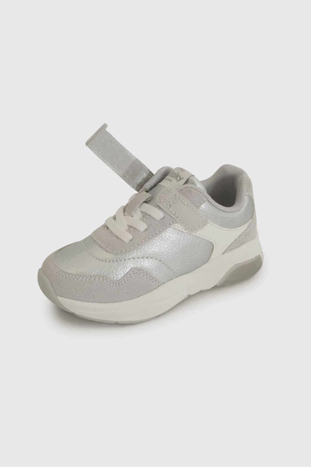 Zapatilla Niña Plateado 8080 Colloky-5