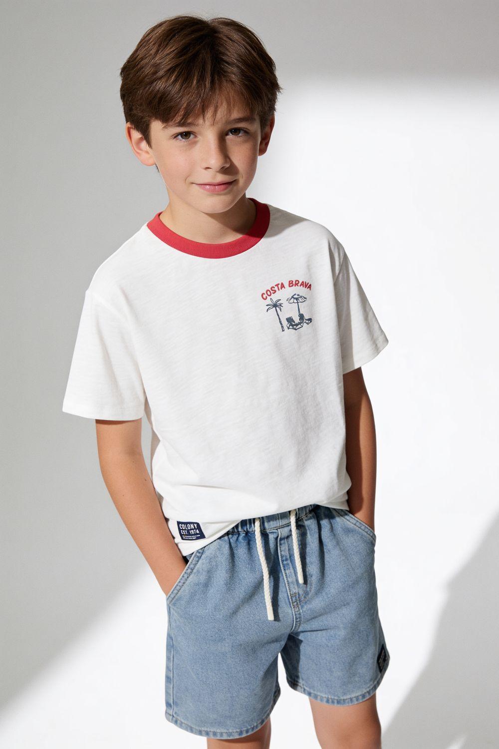 Bermuda Mezclilla Denim Niño 3-4A a 12-13A Colloky-1