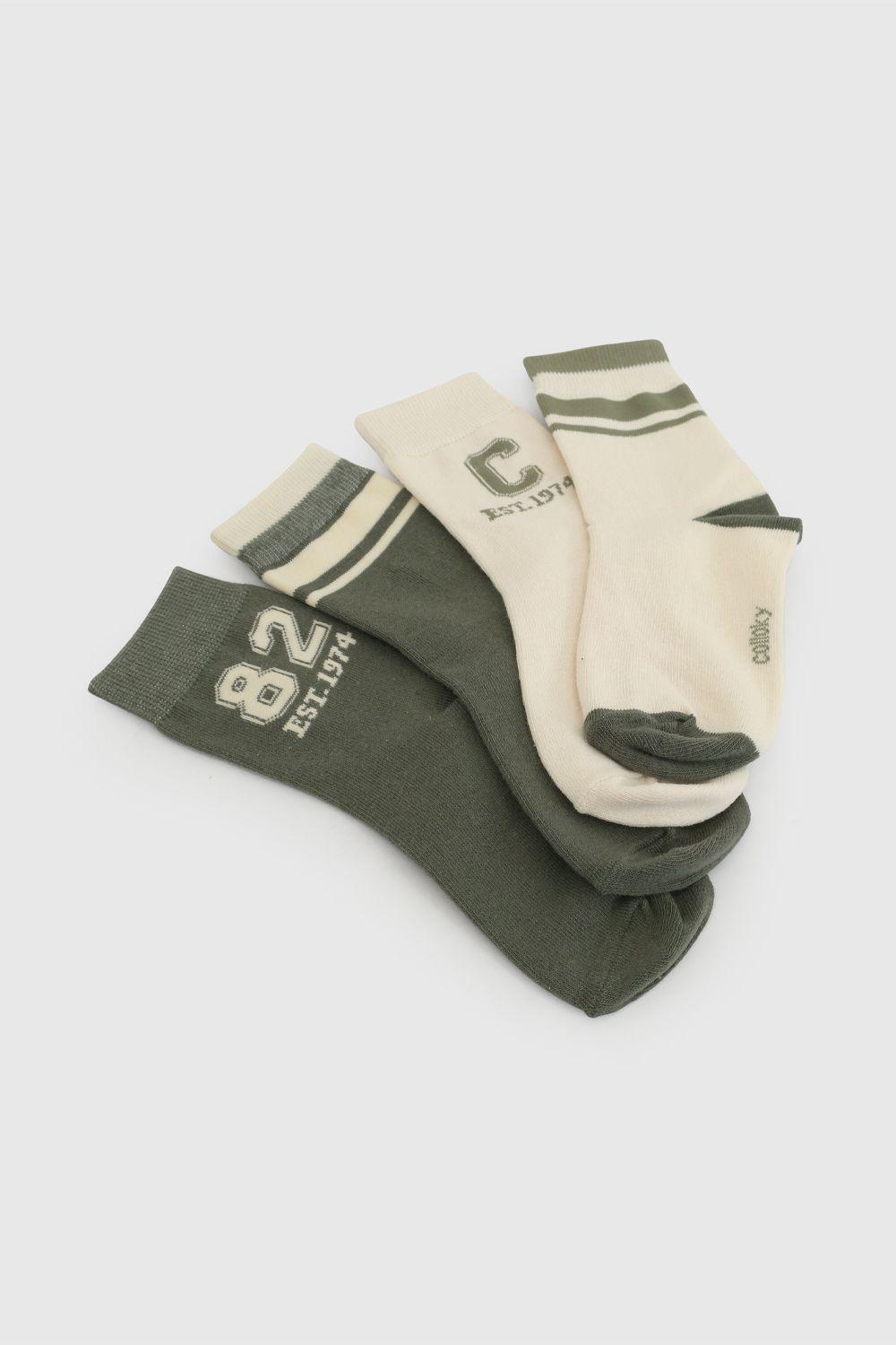 Calcetin 3/4 Niño Verde 7369 Colloky-2