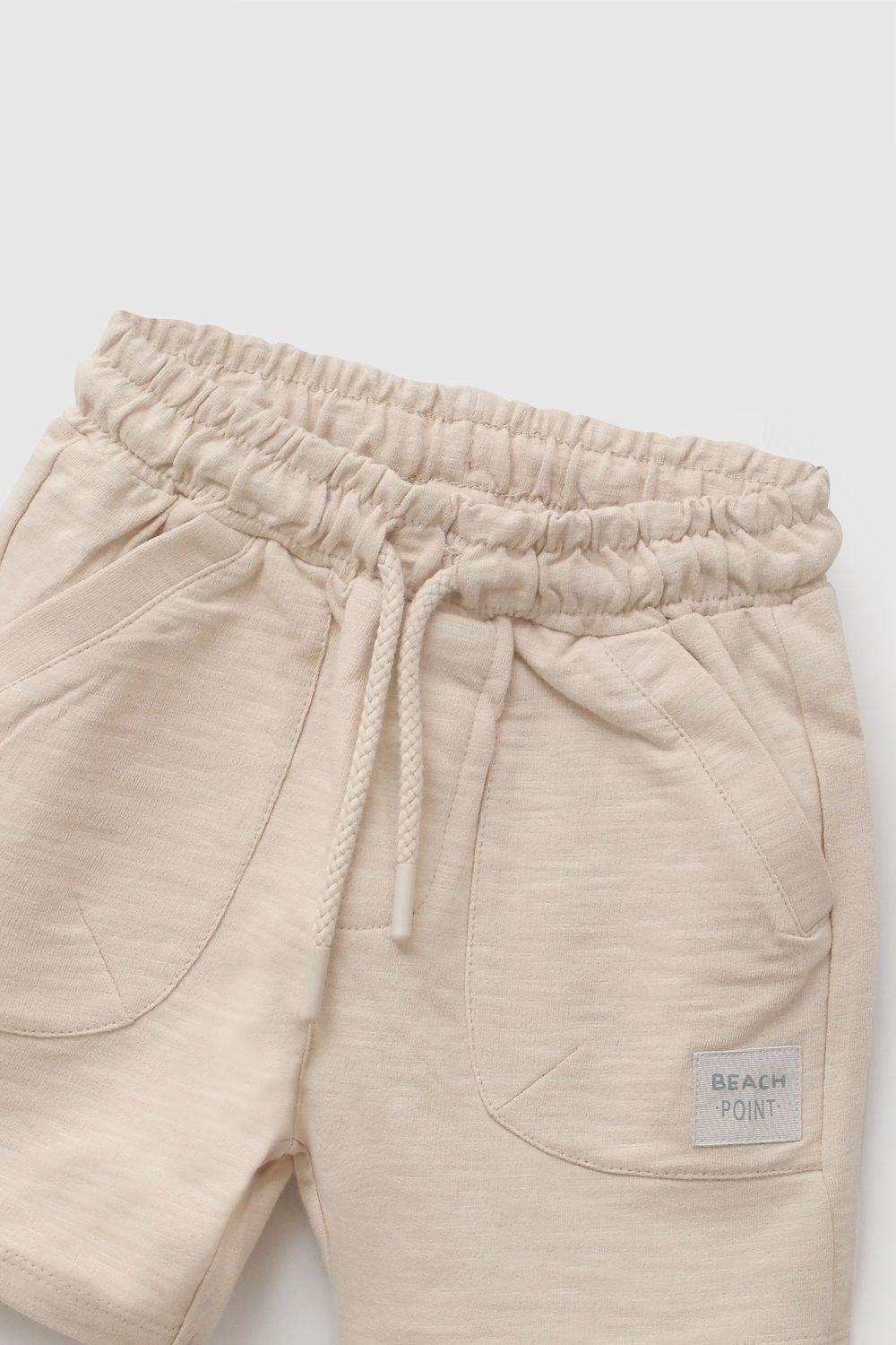 Bermuda Bolsillos Beige Niño 6-9M a 4-5A Colloky-2